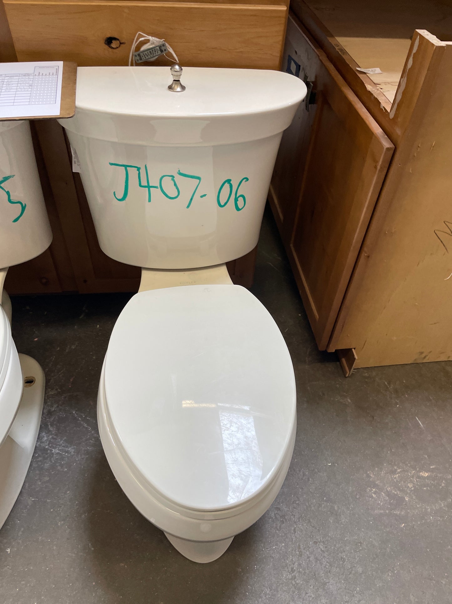 Kohler Elongated Two-Piece Single Flush Toilet, White [#J407.06]