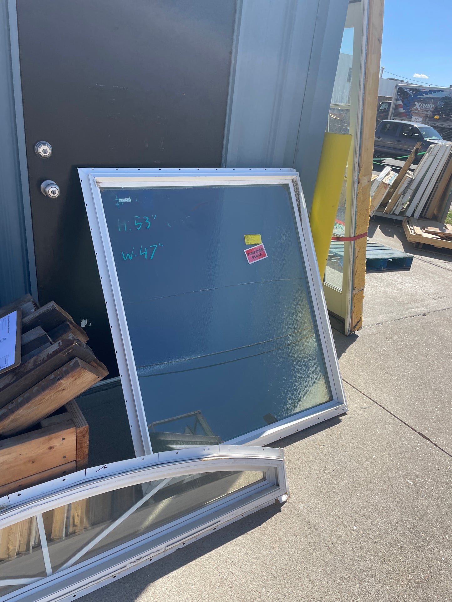 47x53 Frosted Glass Fixed Vinyl Window [#J415.14]