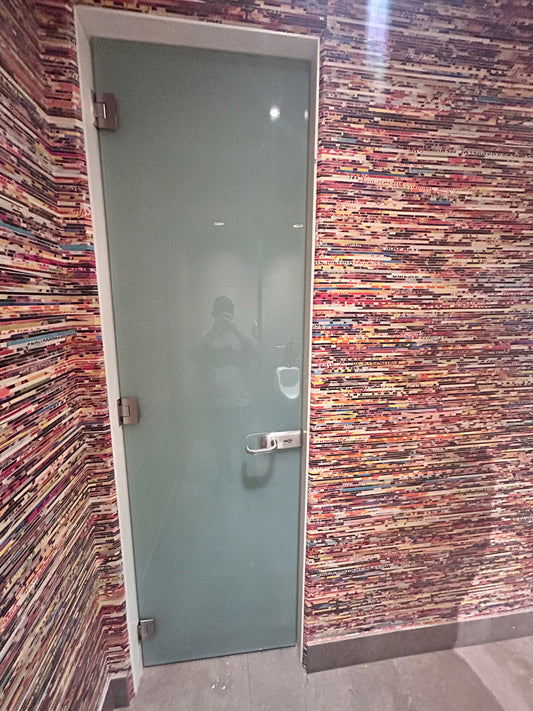 Frosted Glass Interior Door with Stainless Hardware [809.61]