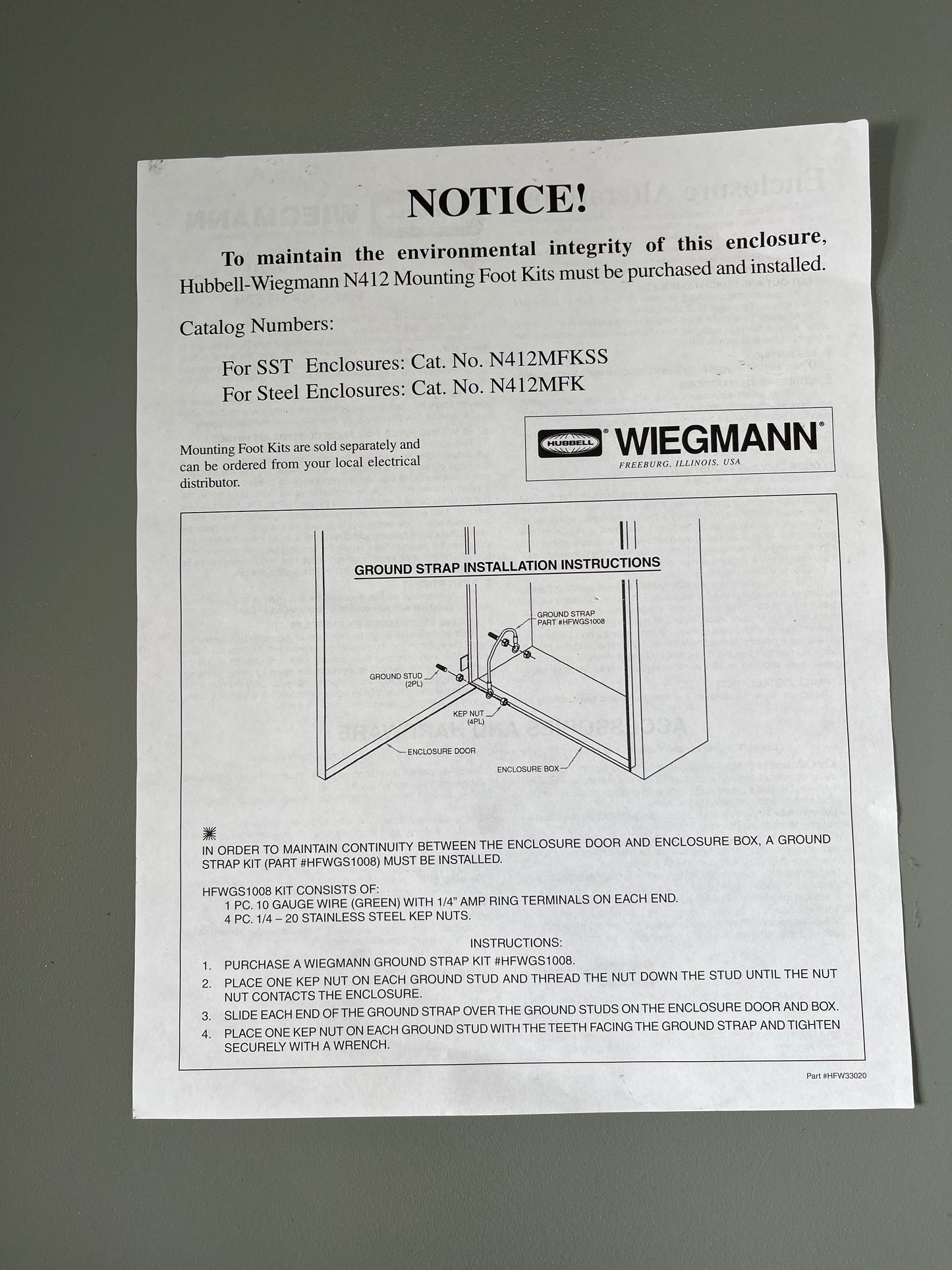 Wiegmann N1 Extra Large Electrical Enclosure Cabinet with Panel [809.41]