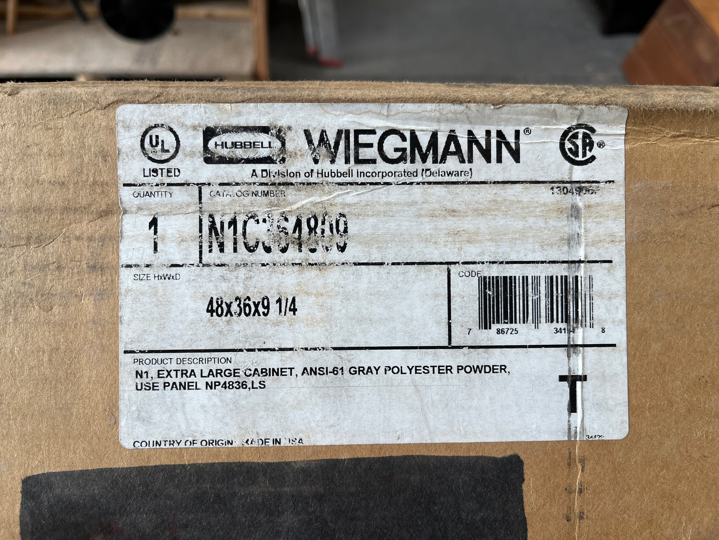 Wiegmann N1 Extra Large Electrical Enclosure Cabinet with Panel [809.41]