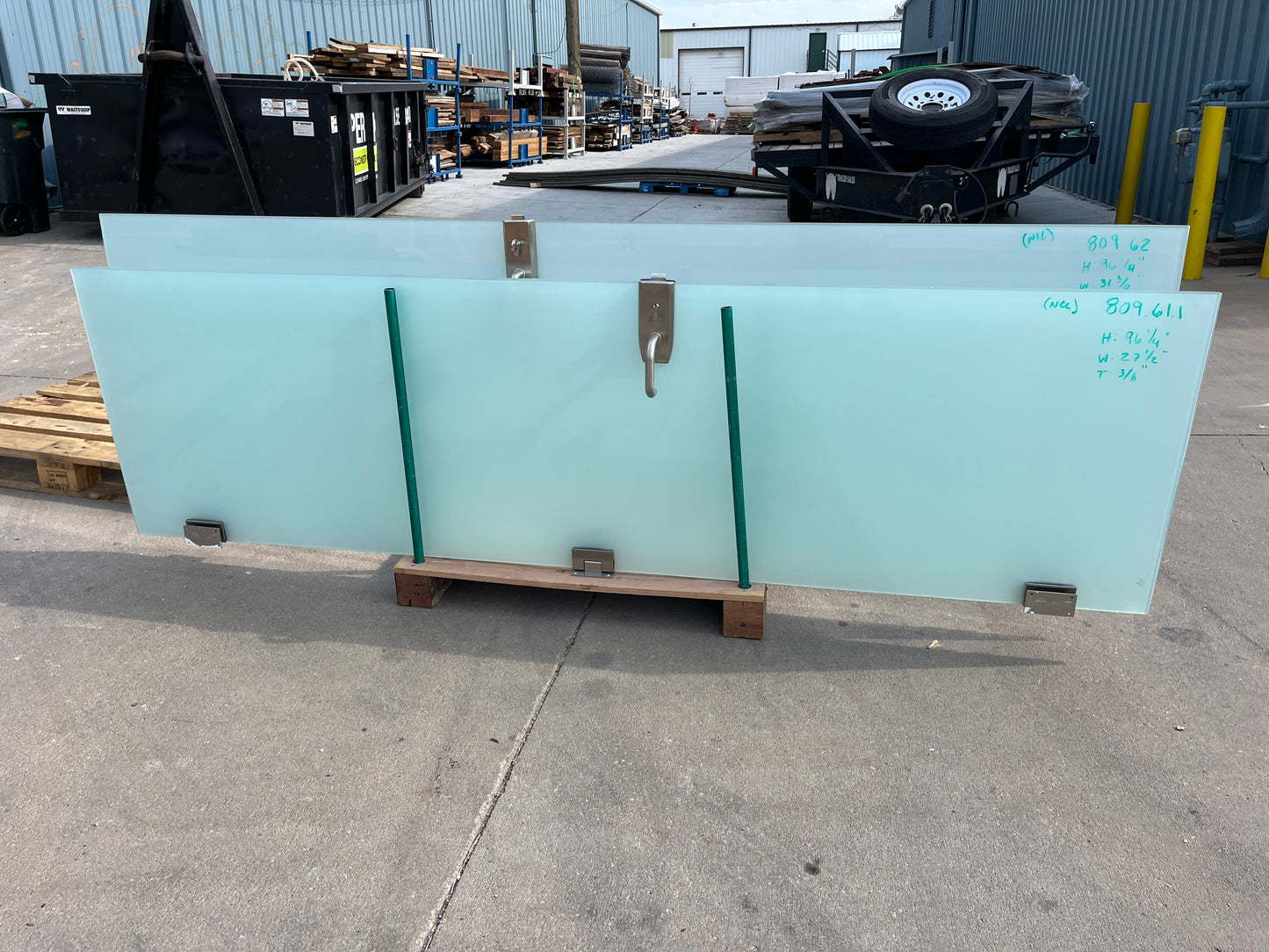 Frosted Glass Interior Door with Stainless Hardware [809.61]