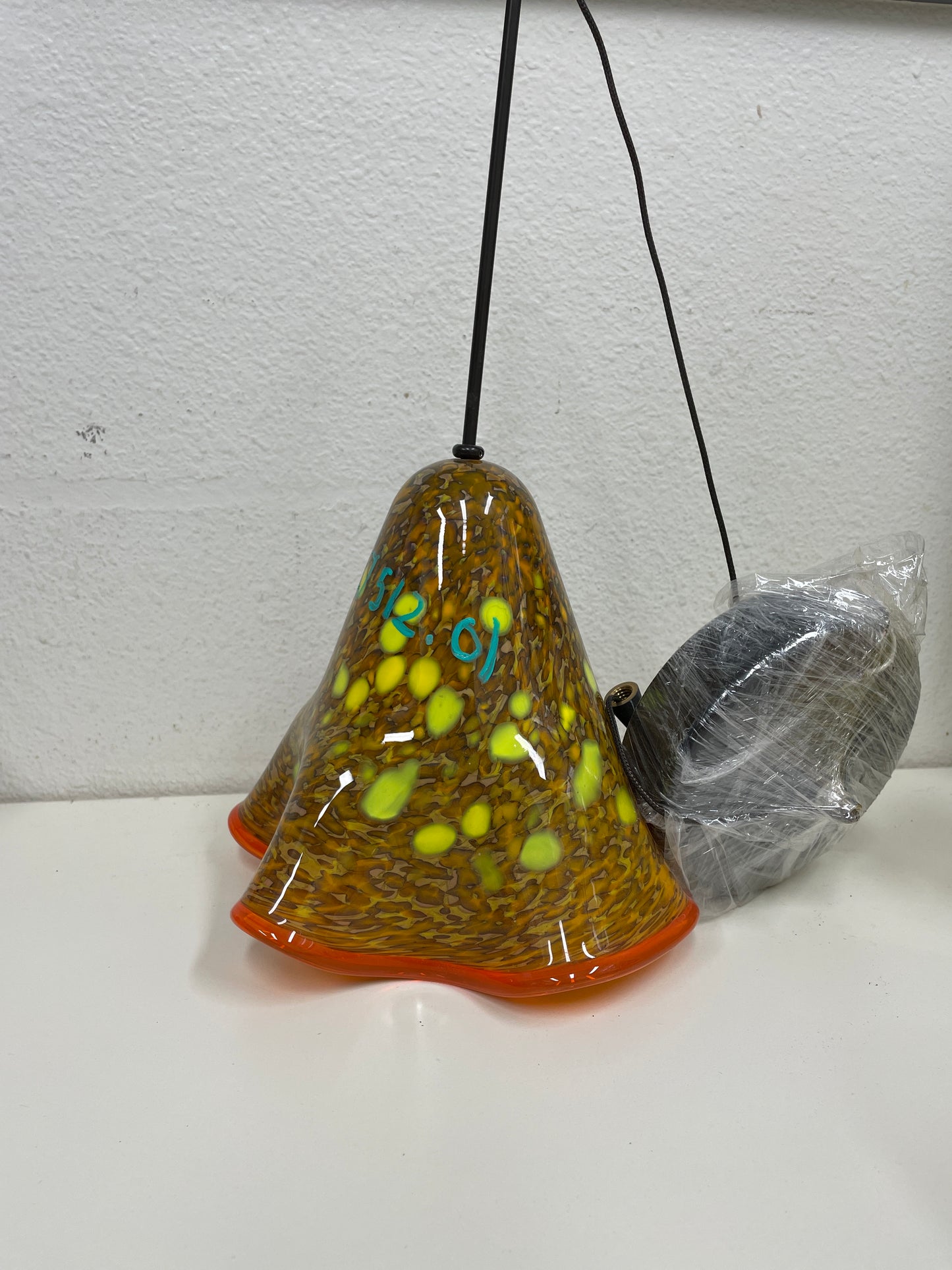 Art Glass Cone Pendant Light [#J512.01]