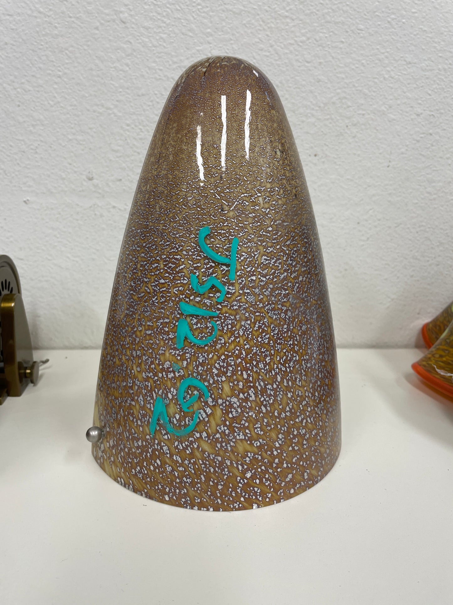 Amber Speckled Glass Wall Sconce [#J512.02]