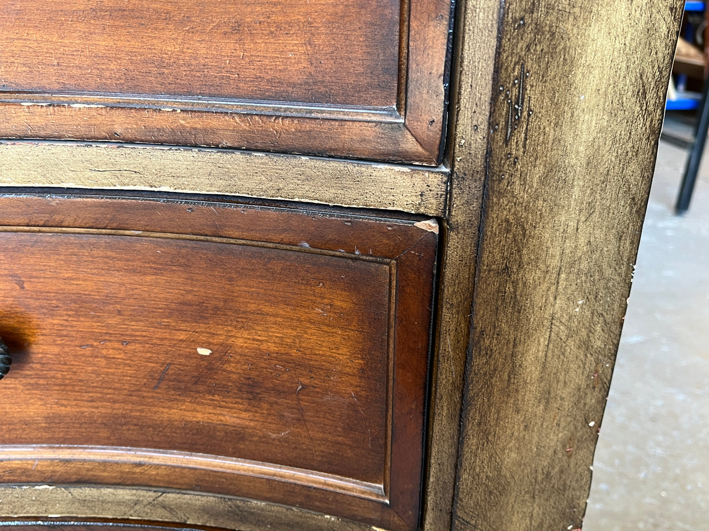 Vanity Cabinet with Chipped Top and Copper Sink  [812.02]