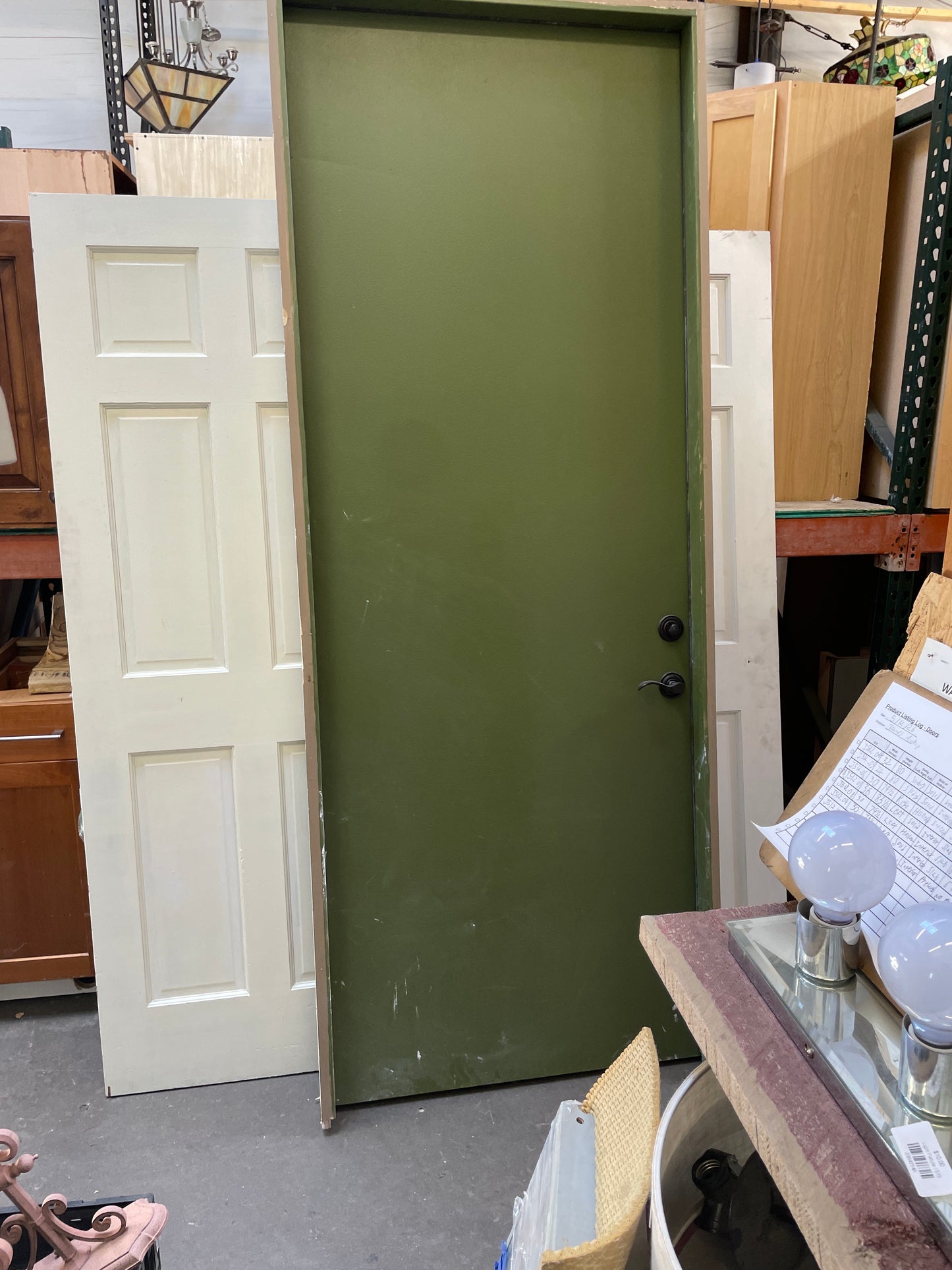 35x96 LHS Interior Hollow Flush Prehung, Green [#J512.10]