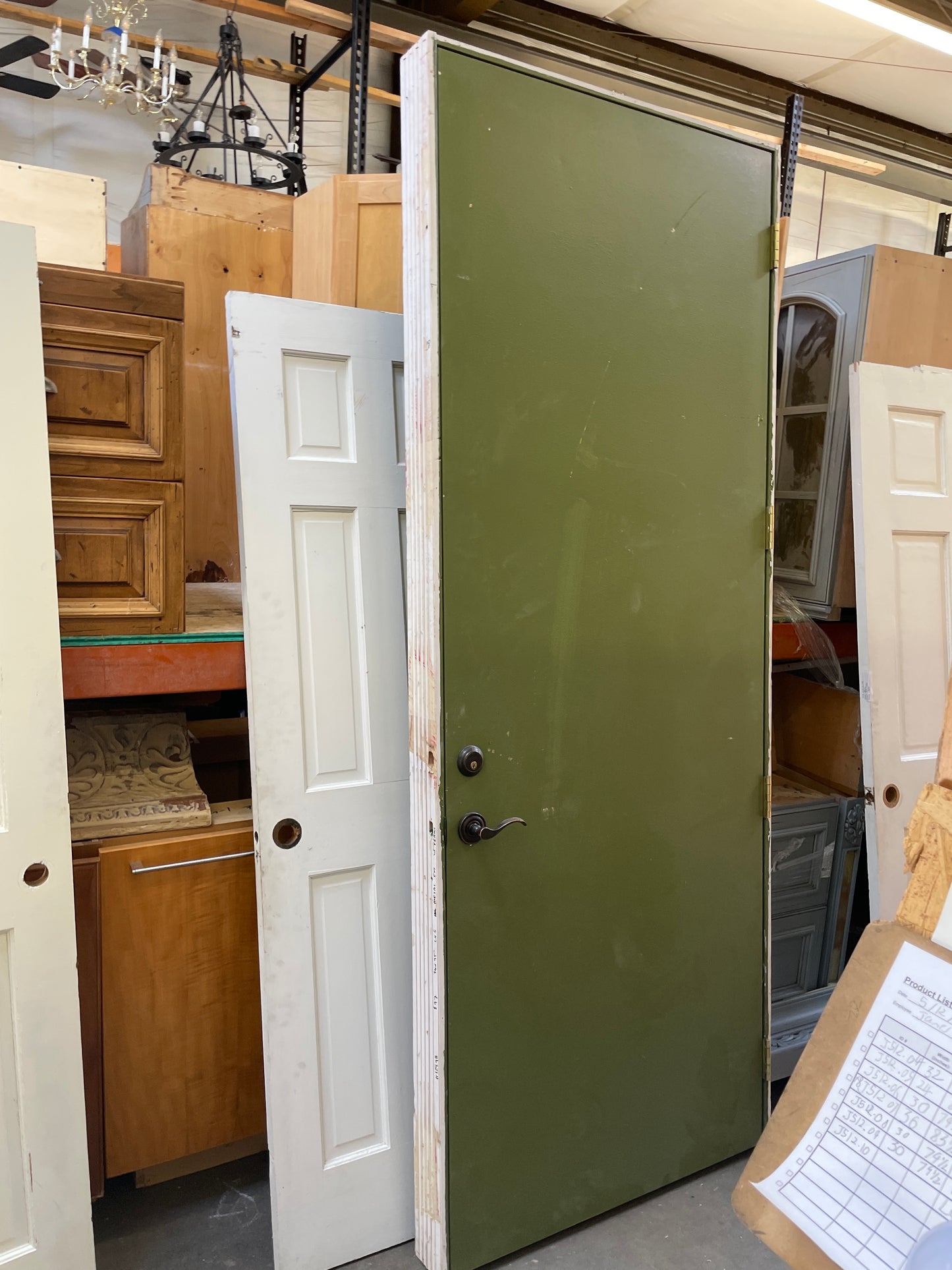 35x96 LHS Interior Hollow Flush Prehung, Green [#J512.10]