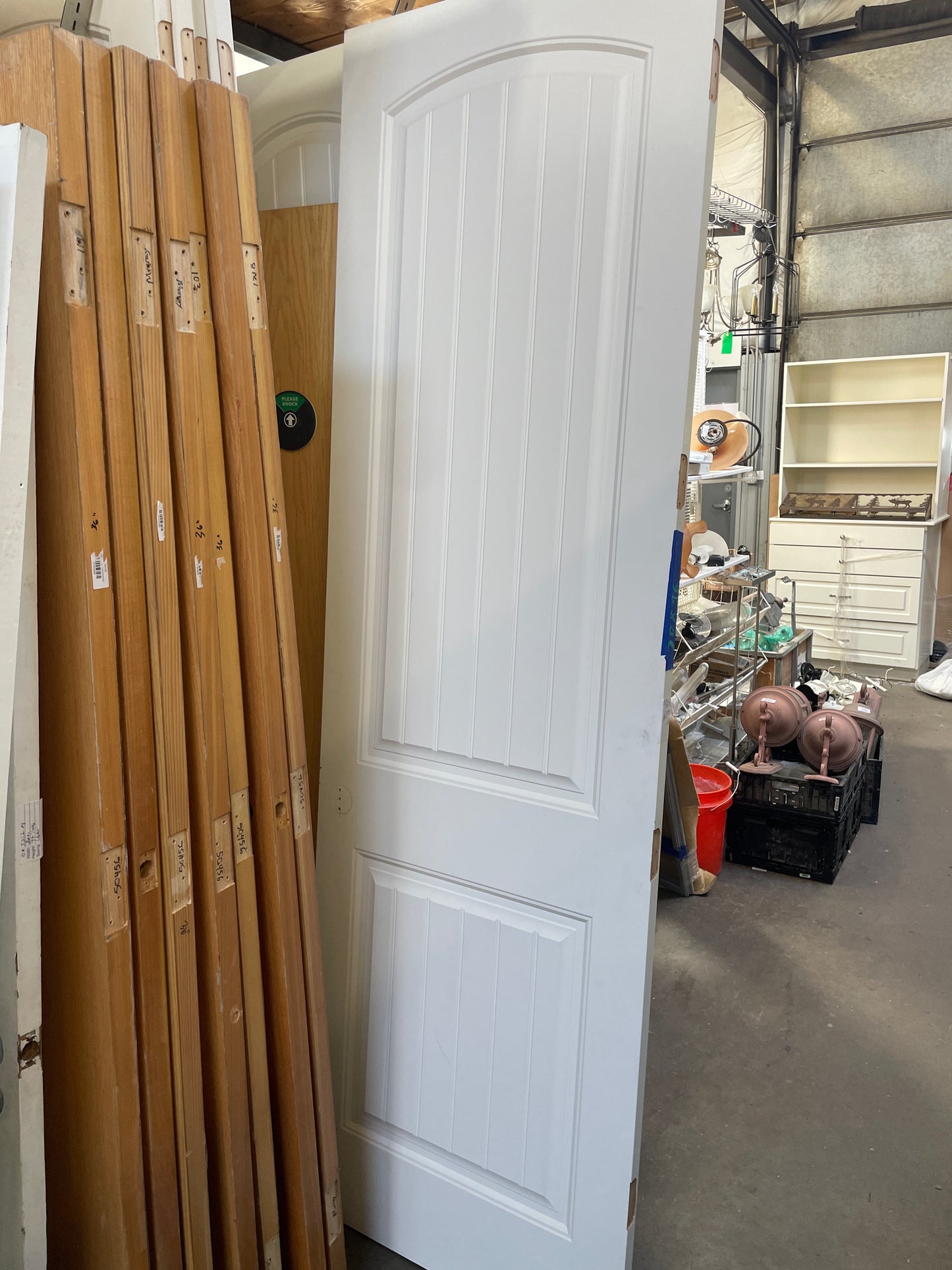 30x96 LHS Interior Solid 2 Panel Slab, White [#J513.01]