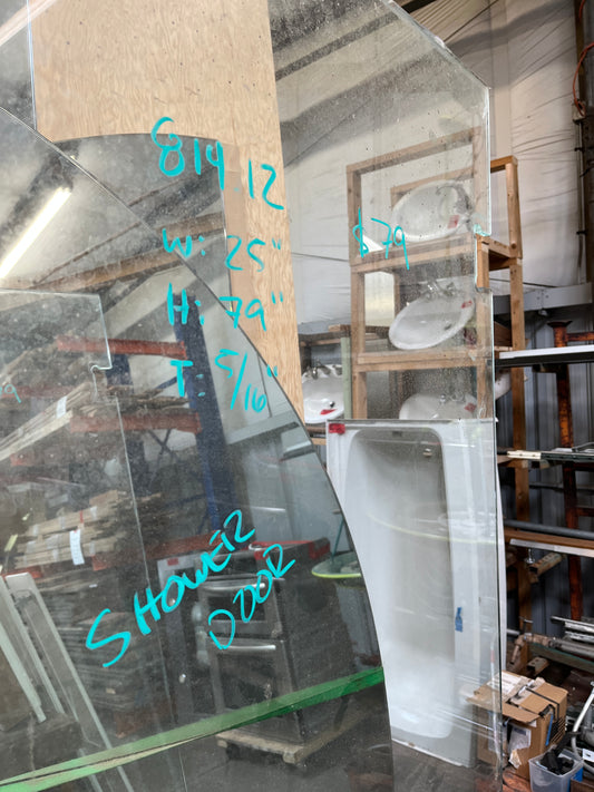 Shower Door – Tempered Glass, 25 in x 79 in [814.12]