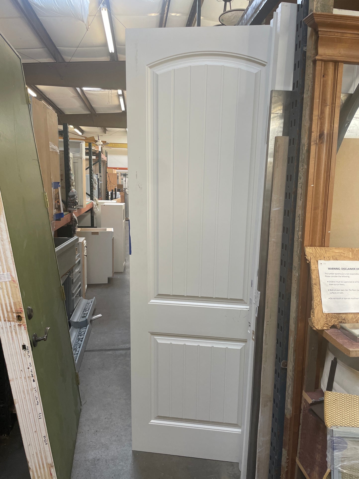 32x96 Interior Solid 2 Panel Slab Door, White [#J513.07]
