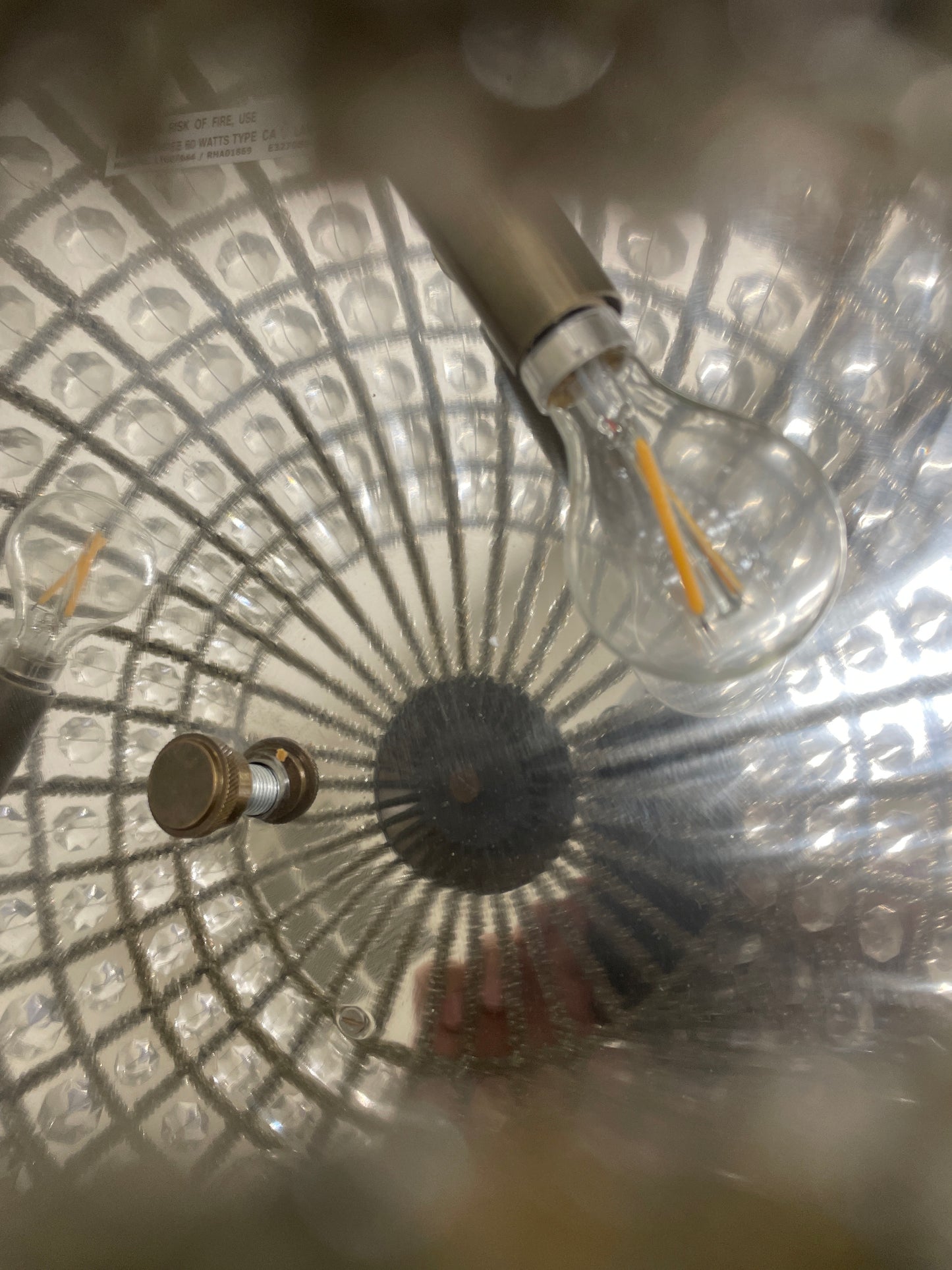 Vintage Crystal Dome Flush Mount Light [#J513.08]