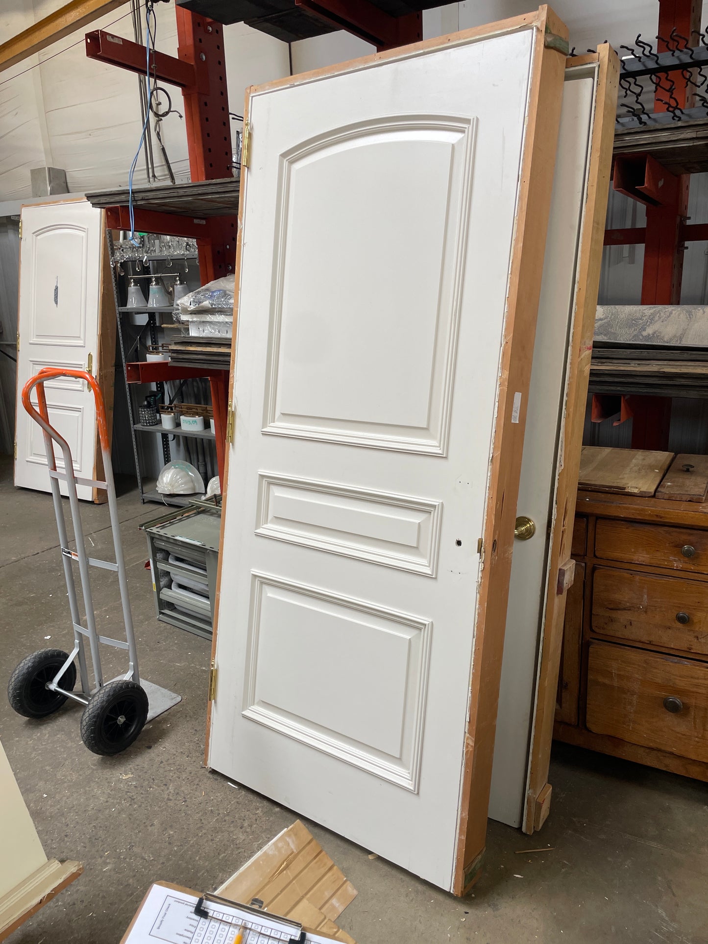 36x84 RHS Interior Solid 3 Panel Prehung Door, White [#J519.03]