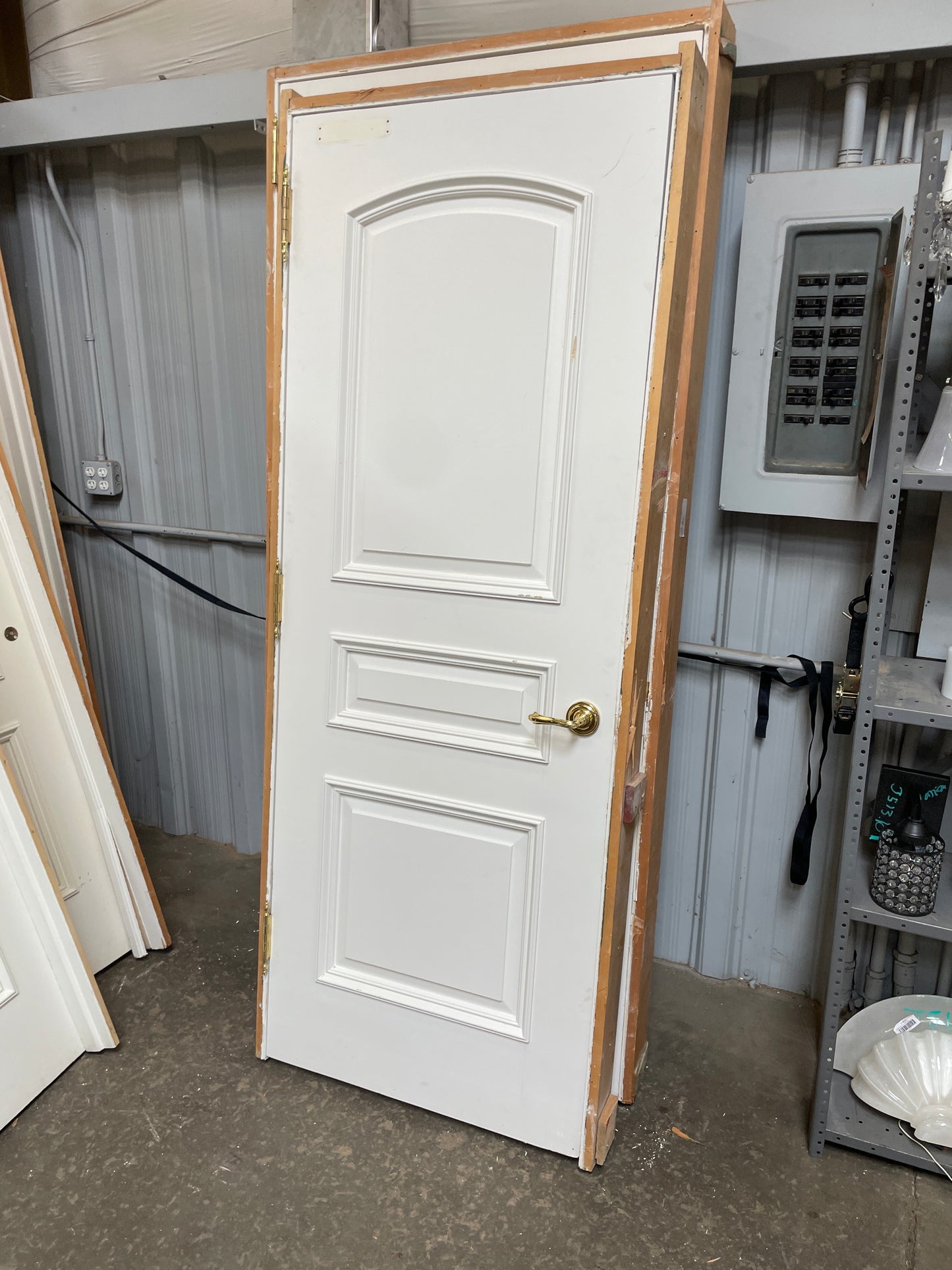 30x80 RHS Interior Solid 3 Panel Prehung Door, White [#J519.06]