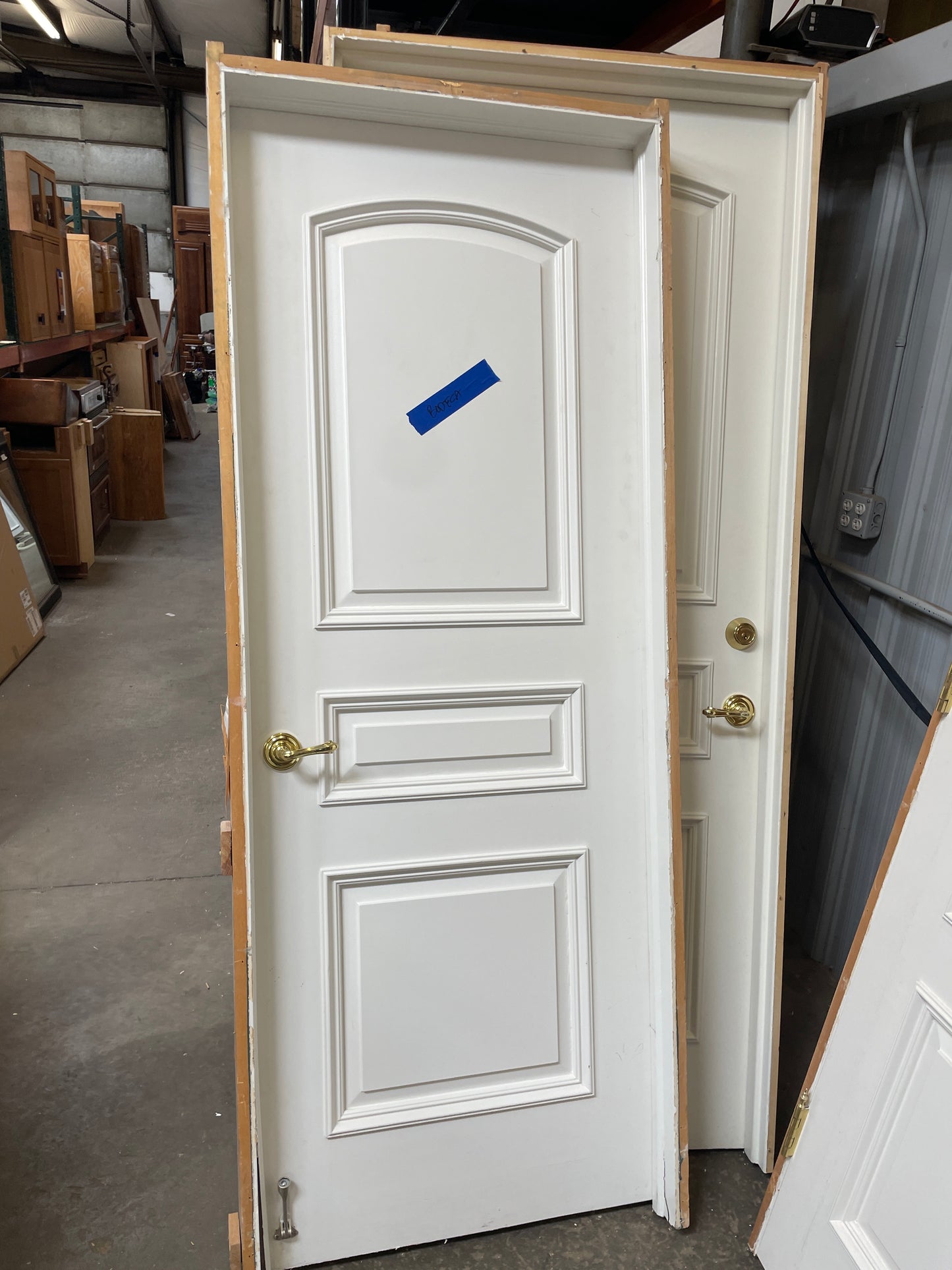 30x80 RHS Interior Solid 3 Panel Prehung Door, White [#J519.06]