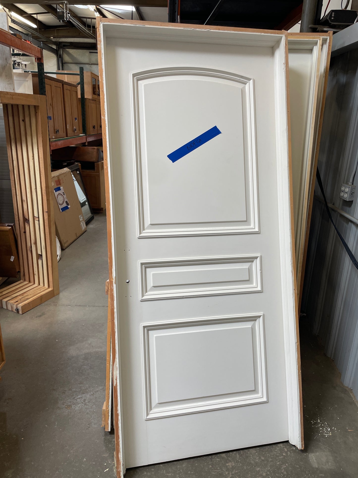 36x84 RHS Interior Solid 3 Panel Prehung Door, White [#J519.03]