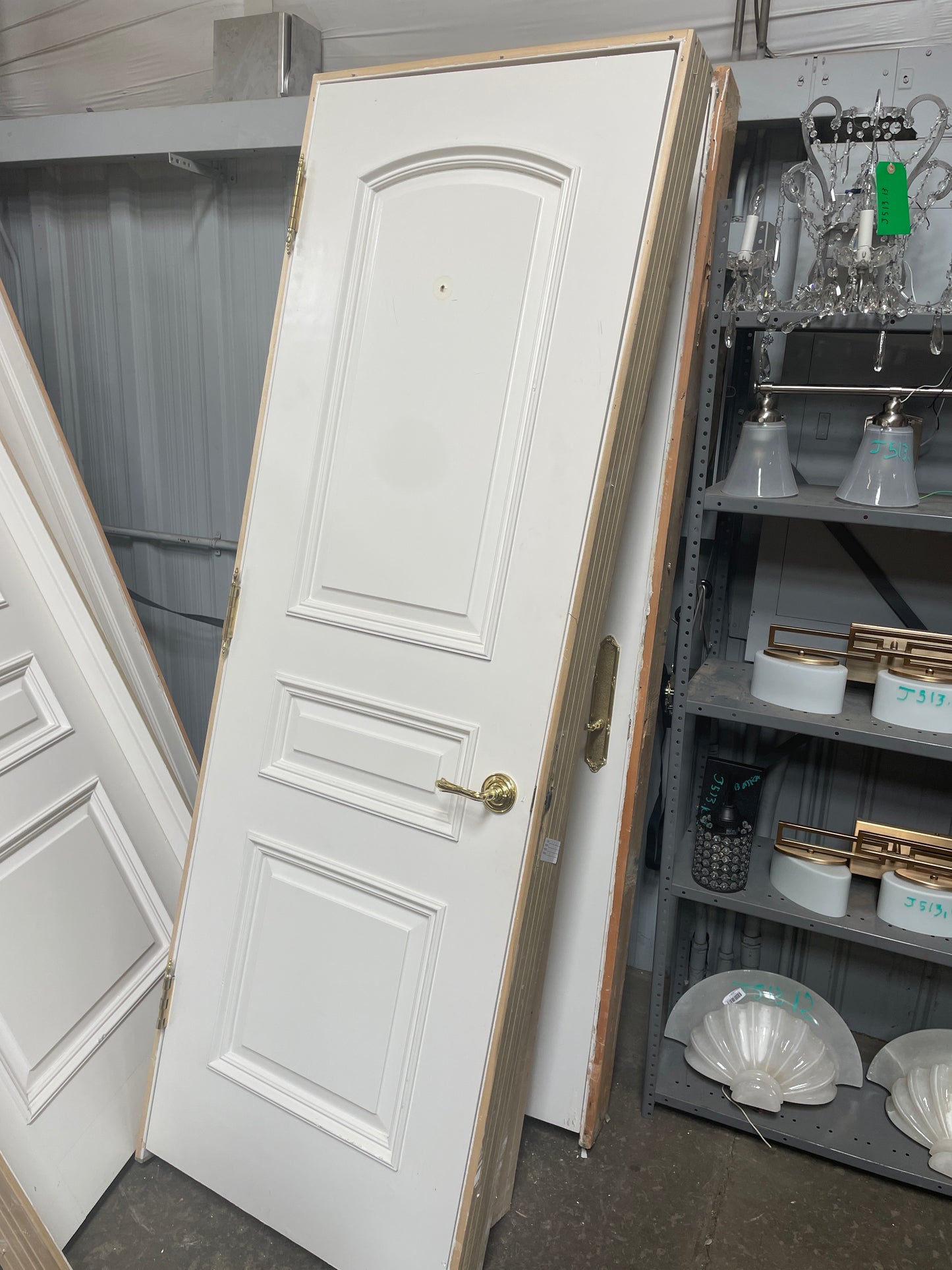 28x84 RHS Interior Solid 3 Panel Prehung Door, White [#J519.09]