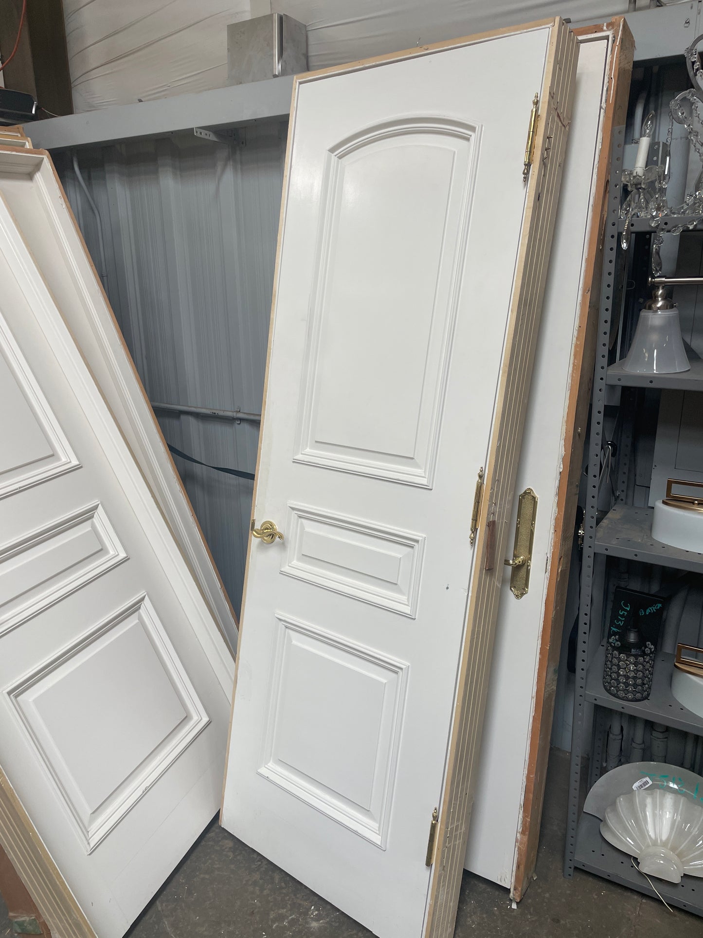 28x84 RHS Interior Solid 3 Panel Prehung Door, White [#J519.10]