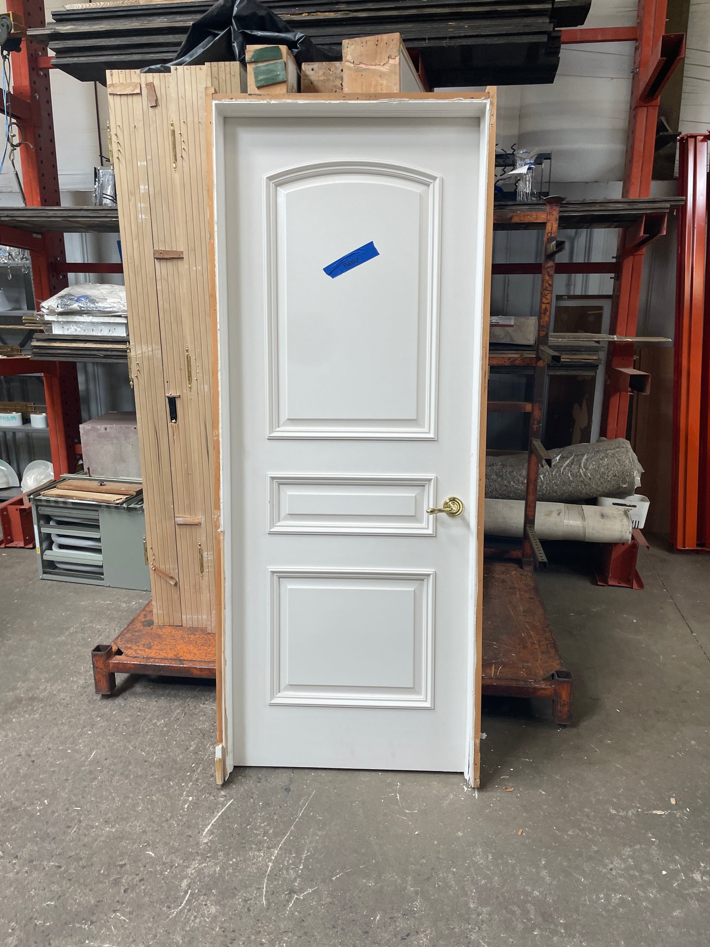 32x84 LHS Interior Solid 3 Panel Prehung Door, White [#J519.13]