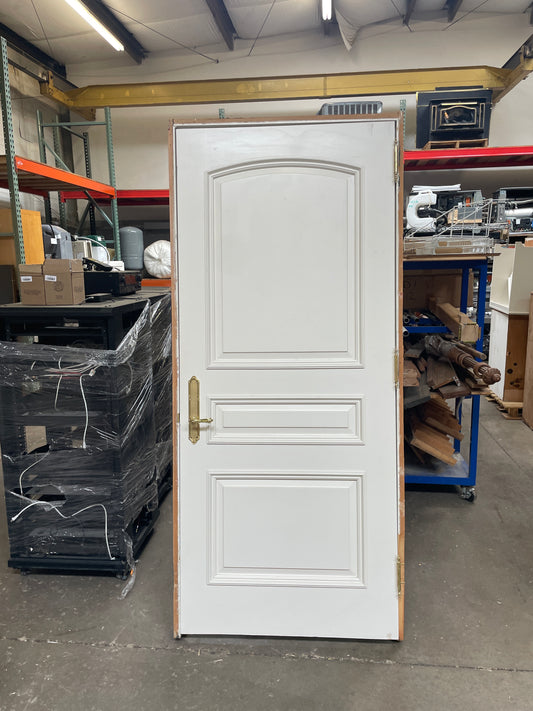 36x83 LHS Interior Solid 3 Panel Prehung Door, White [#J519.15]