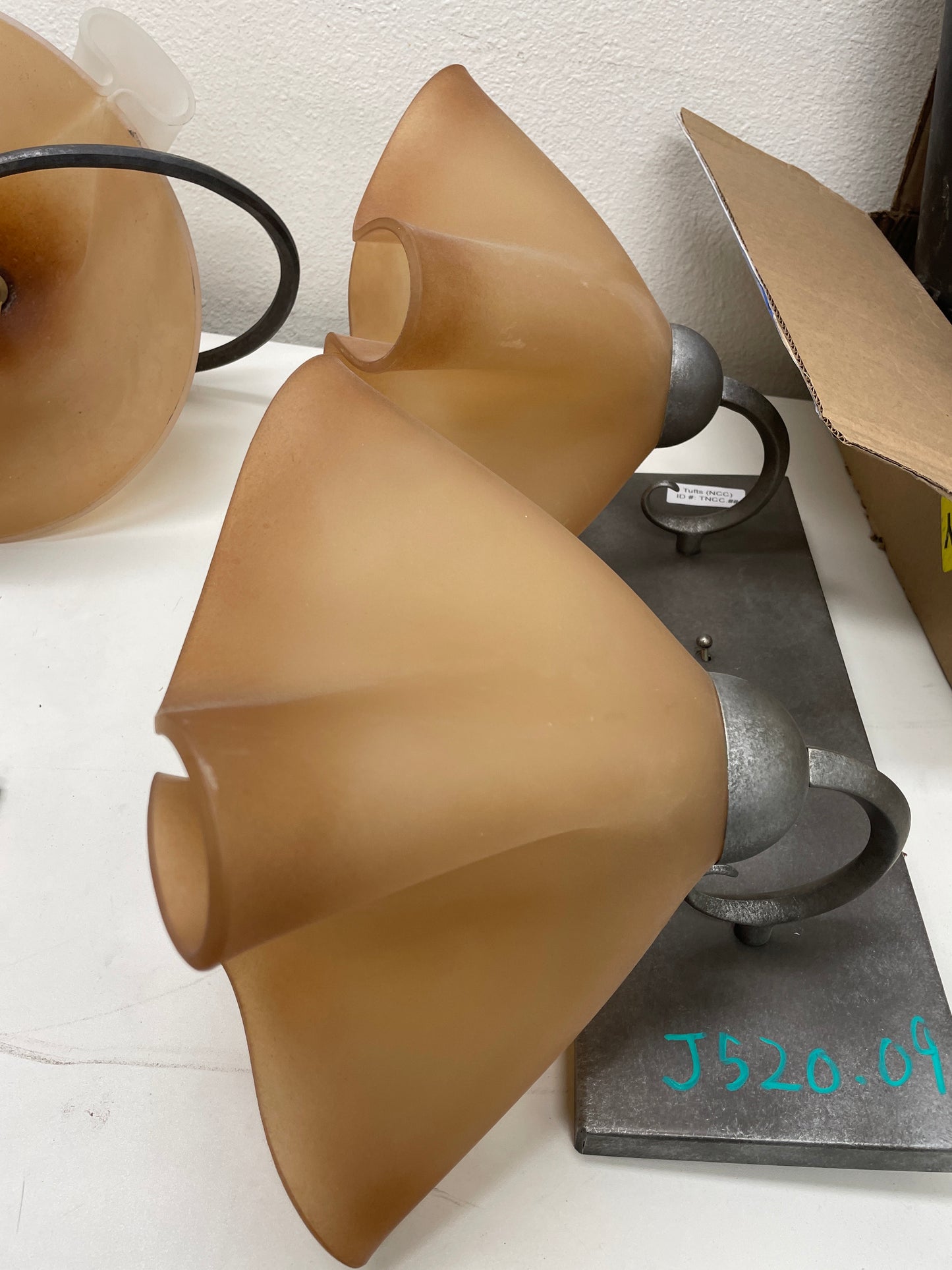 Contemporary Amber Glass Vanity Light [#J520.09]