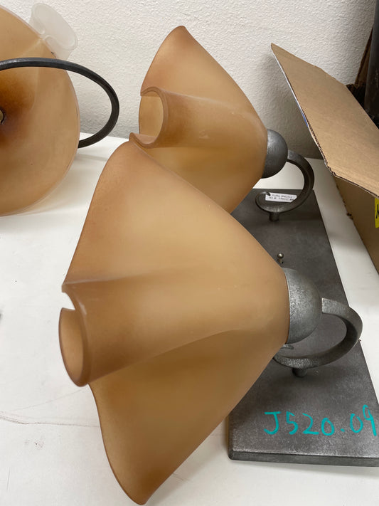 Contemporary Amber Glass Vanity Light [#J520.09]