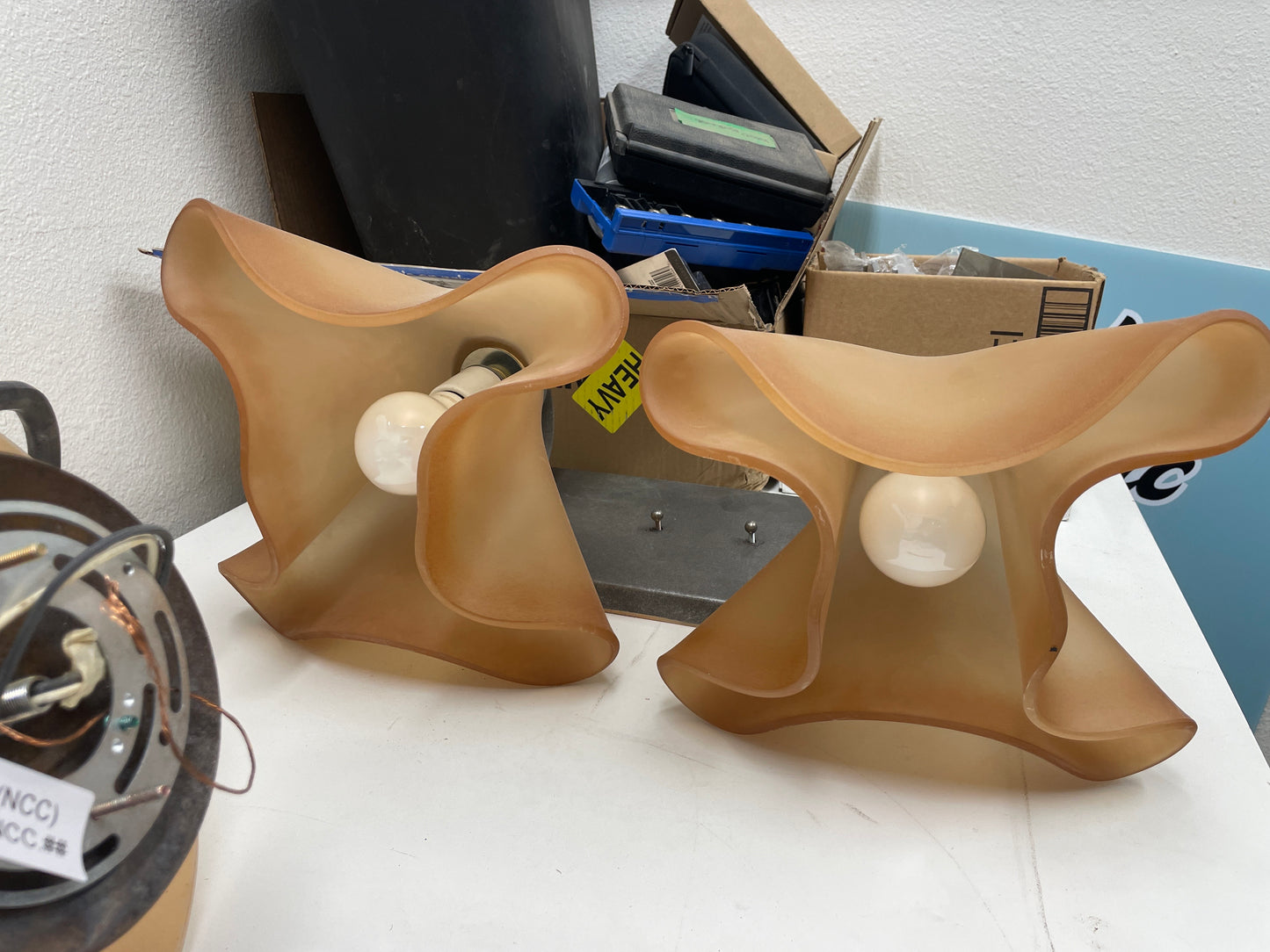 Contemporary Amber Glass Vanity Light [#J520.09]