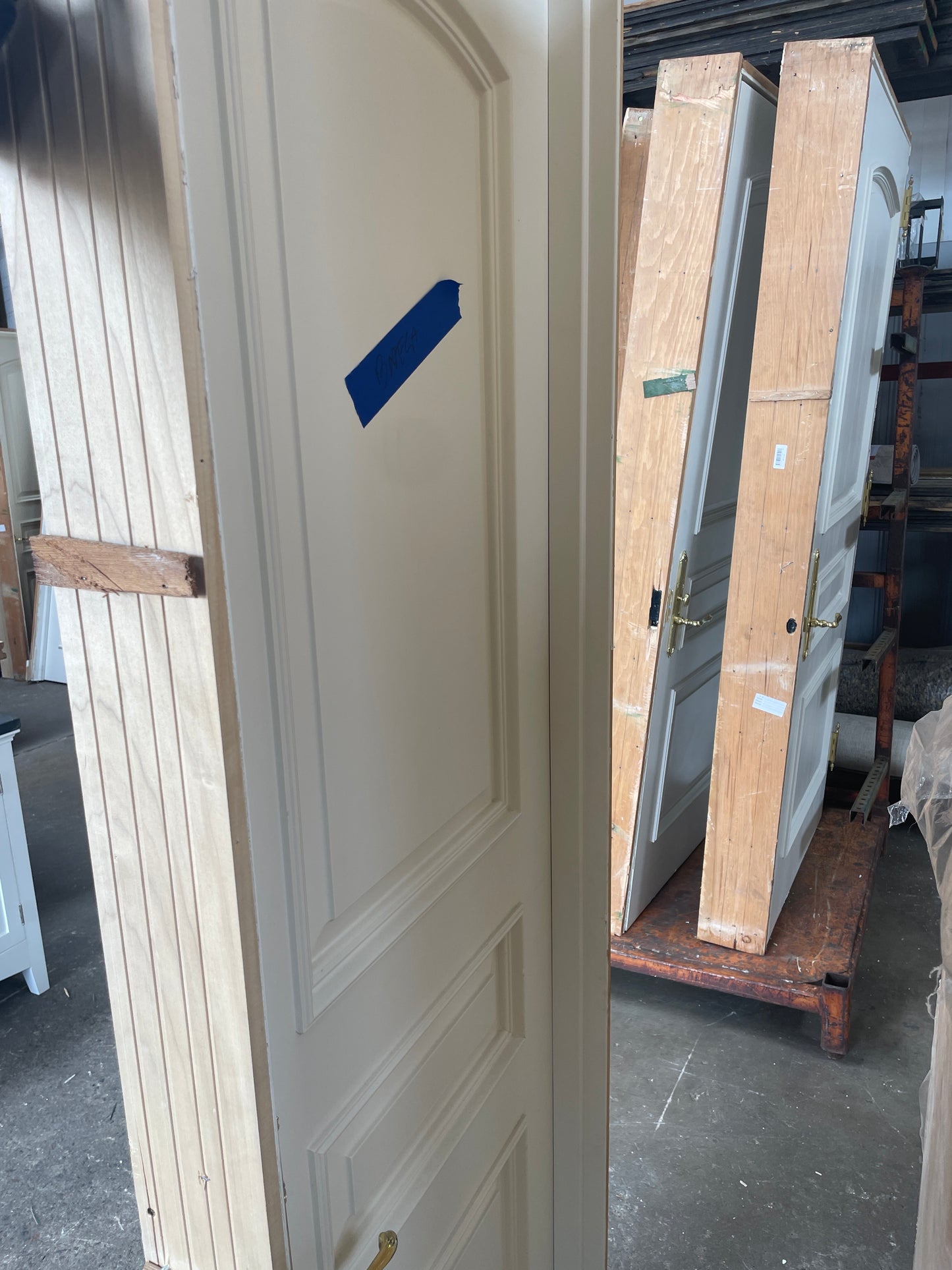 28x84 RHS Interior Solid Mirror Prehung Door, White [#J526.08]