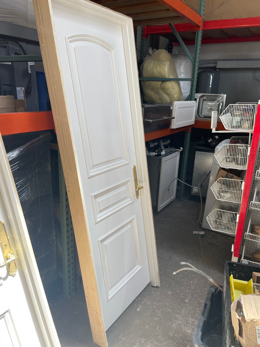 28x83 LHS Interior Solid 3 Panel Prehung Door, White [#J526.12]