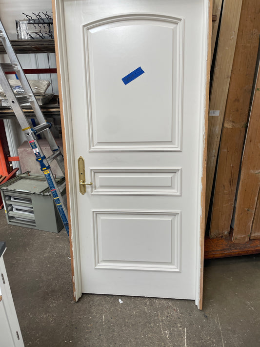 30x83 RHS Interior Solid 3 Panel Prehung Door, White [#J527.01]