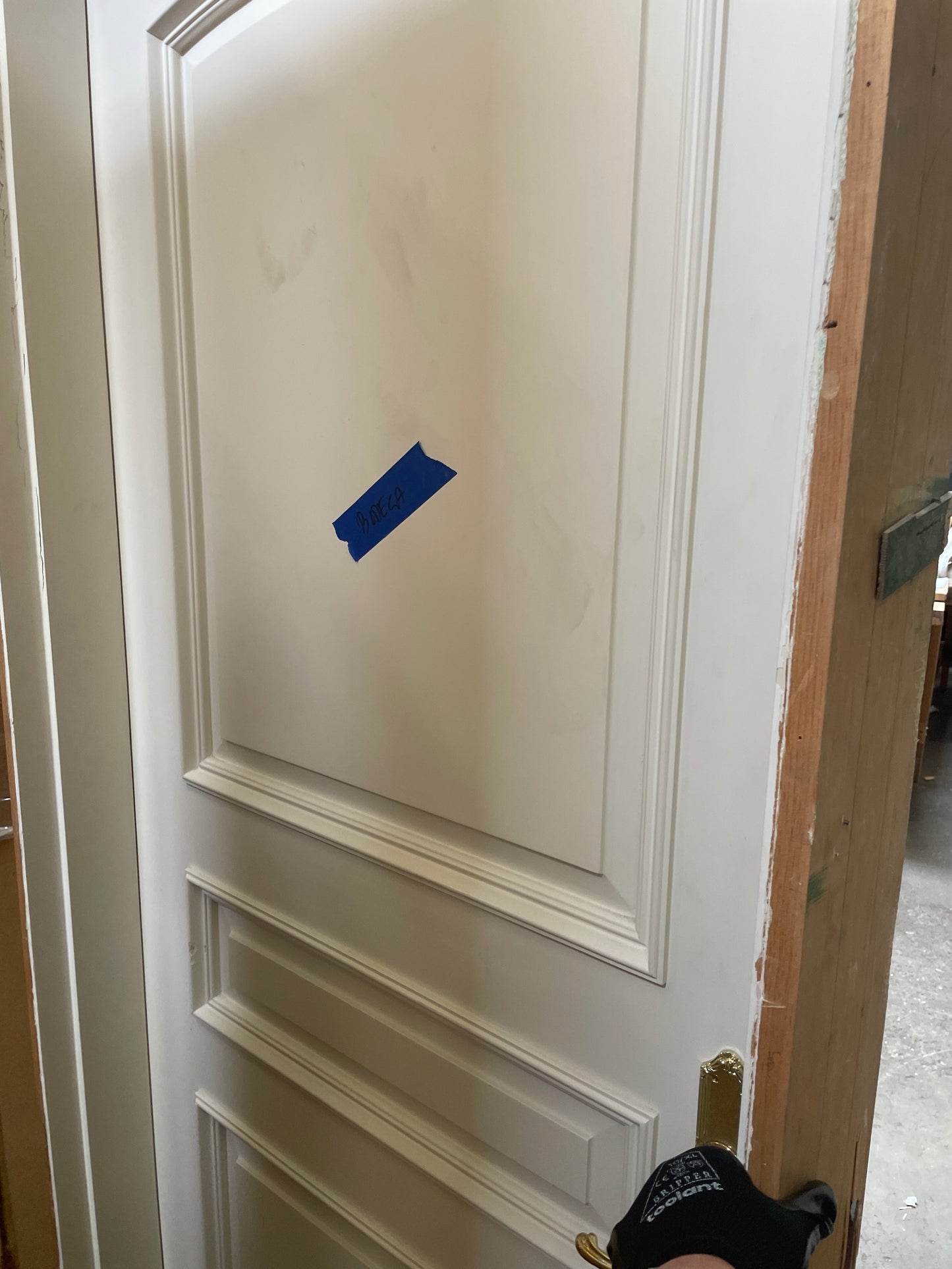 36x84 LHS Interior Solid 3 Panel Prehung Door, White [#J527.02]