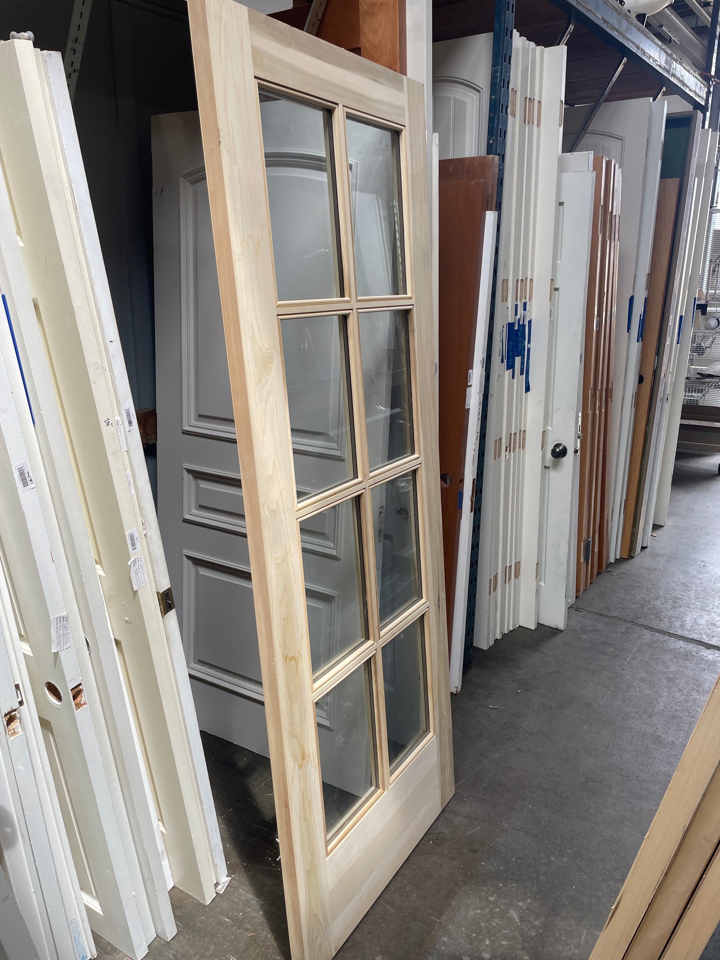 32x84 Exterior Solid 8 Light Slab Door, Unfinished [#J527.04]