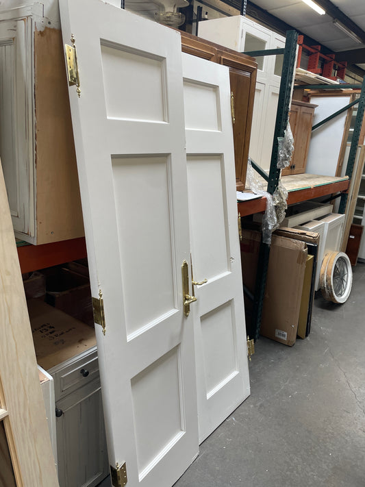 48x84 Interior Solid French Slab Door Pair, White [#J527.10]