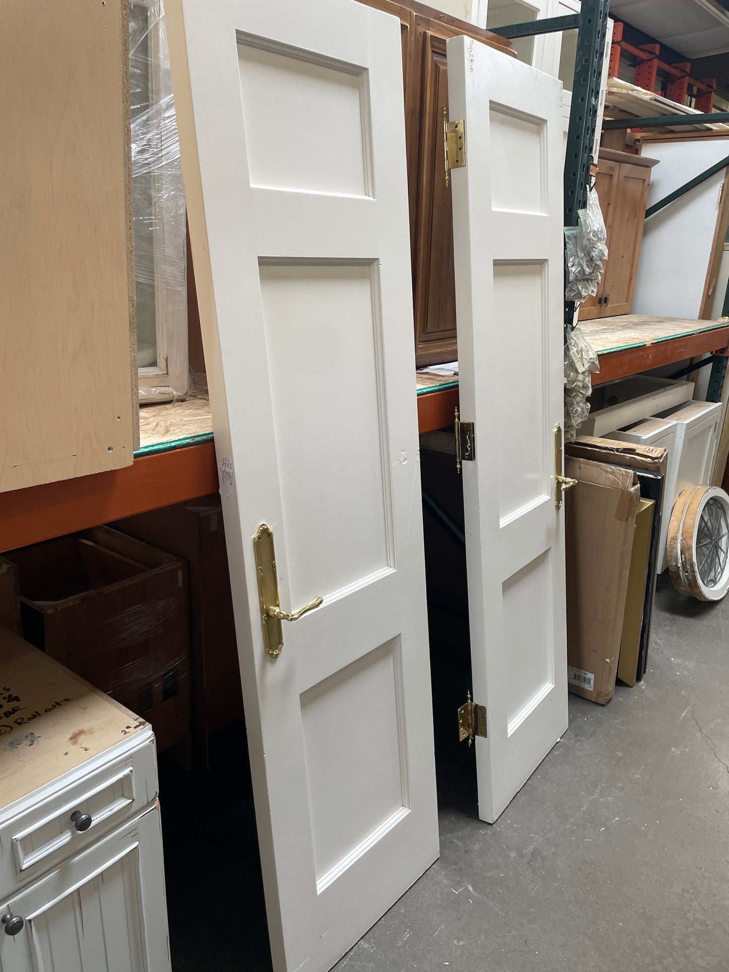 48x84 Interior Solid French Slab Door Pair, White [#J527.10]