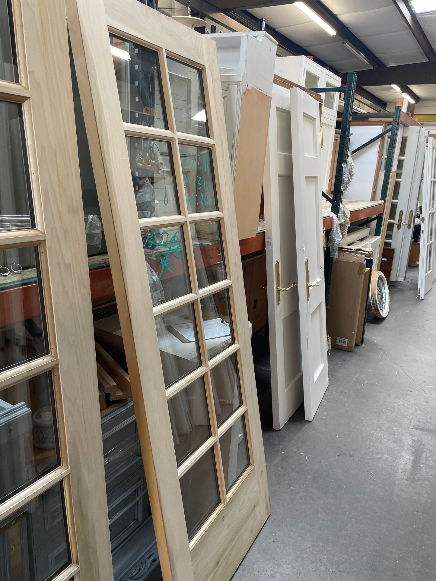 31x86 Exterior Solid 12 Light Slab Door, Unfinished [#J527.11]