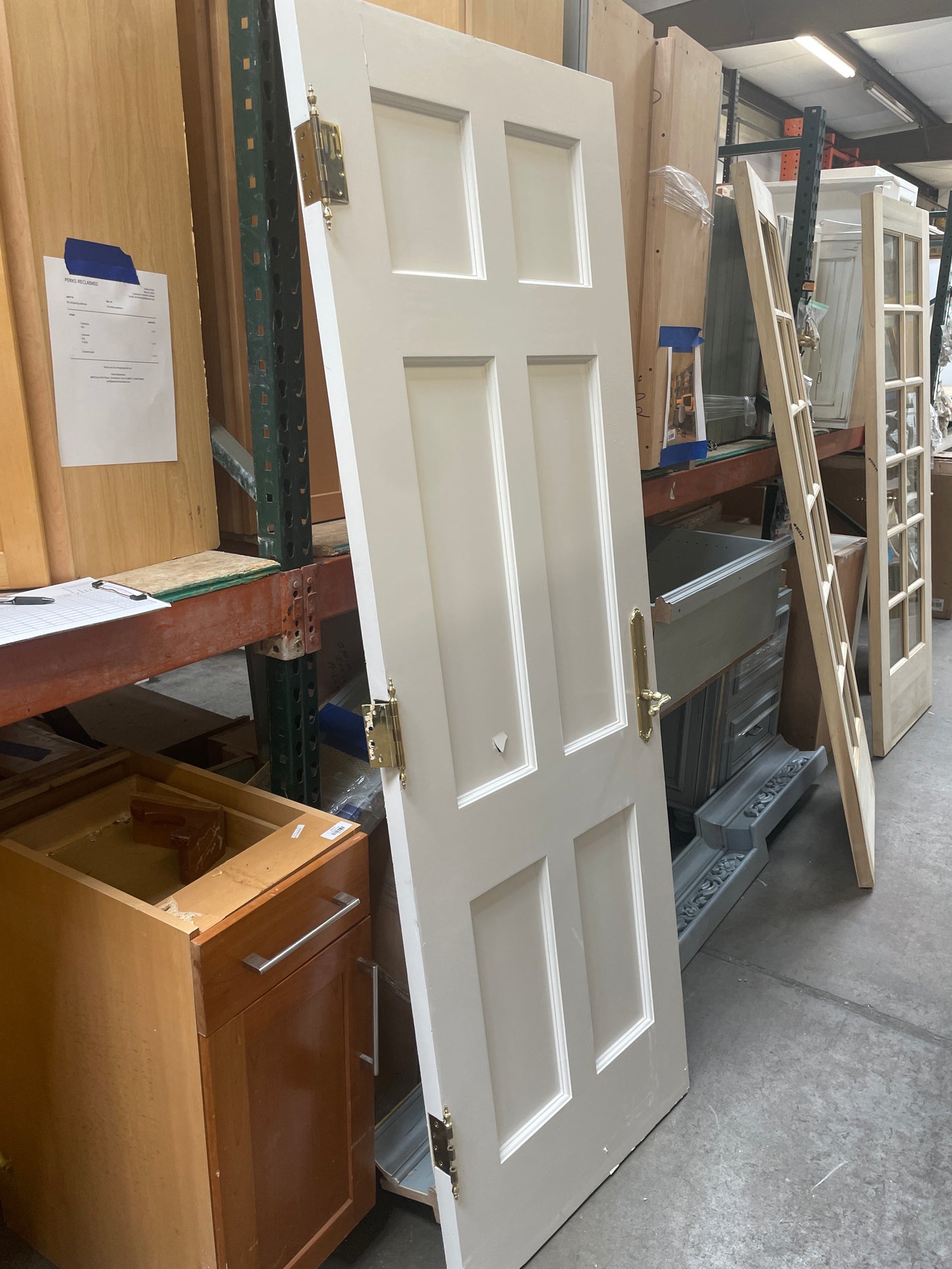 30x84 Interior Solid 6 Panel Slab Door, White [#J527.13]