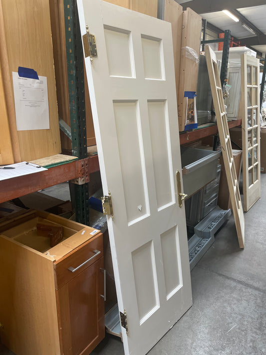 30x84 Interior Solid 6 Panel Slab Door, White [#J527.13]