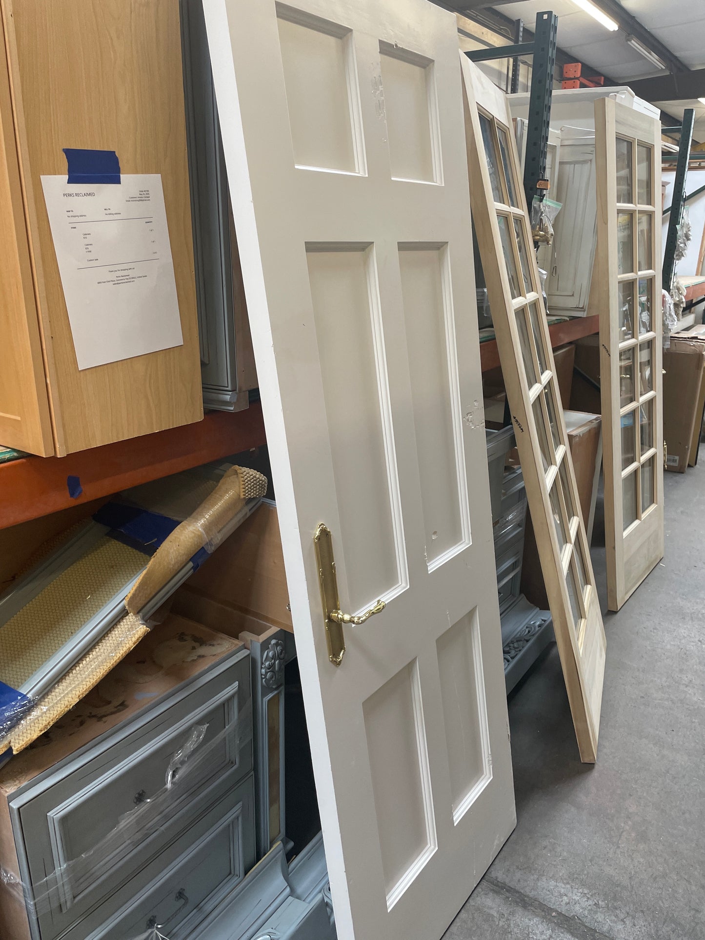30x84 Interior Solid 6 Panel Slab Door, White [#J527.13]