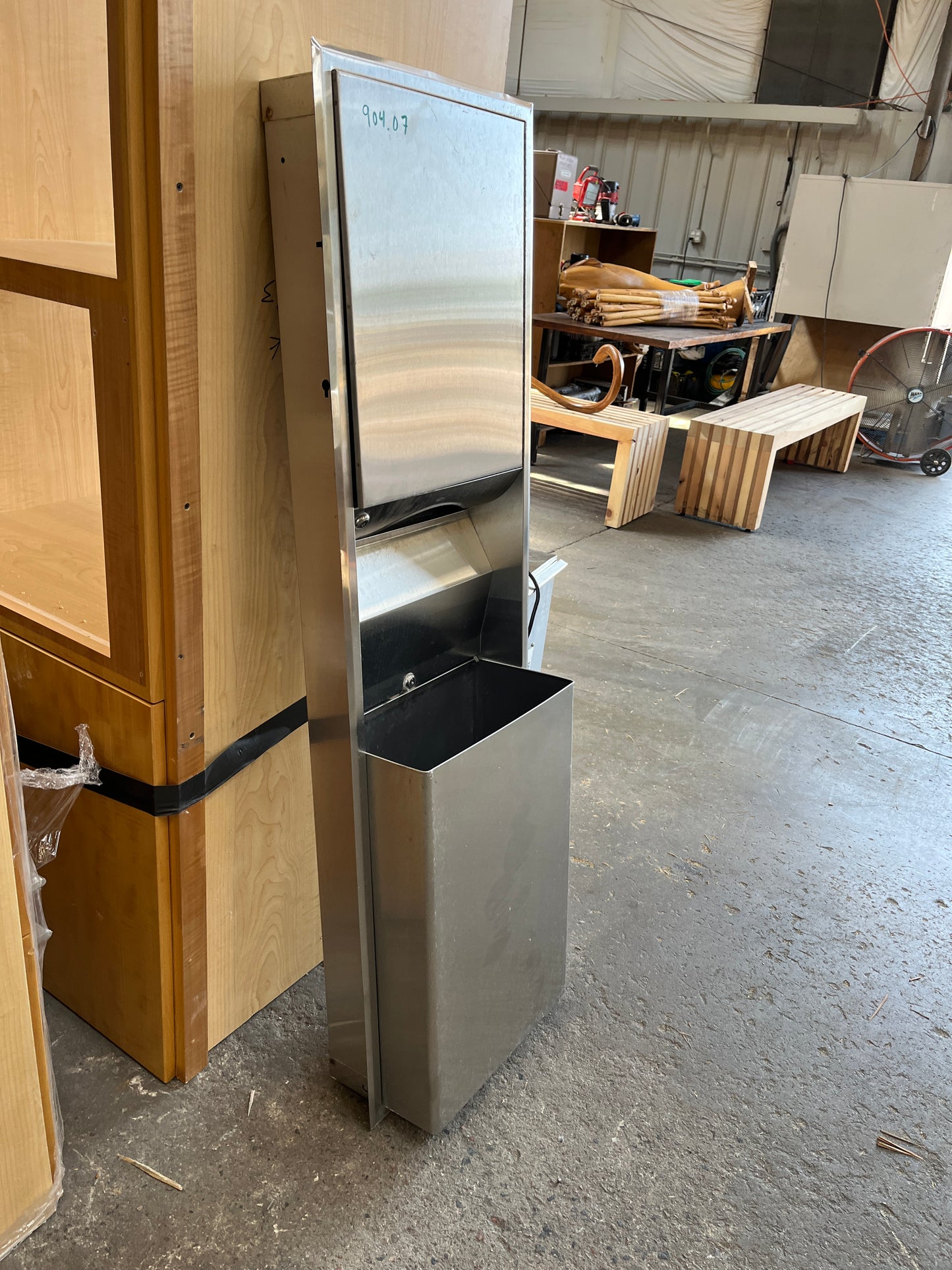 Bobrick B-3944 Recessed Paper Towel Dispenser & Waste Receptacle [904.07]