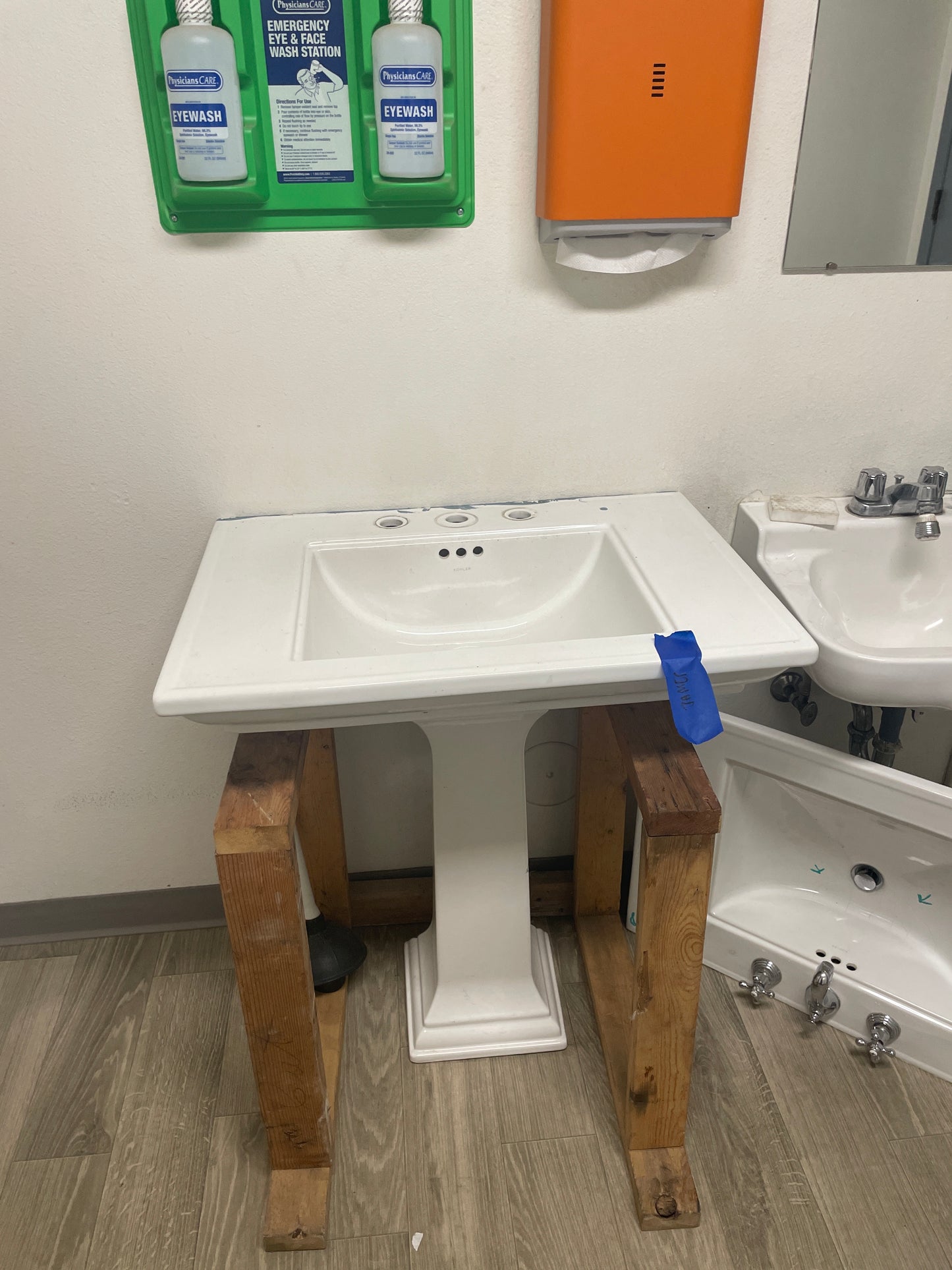 30x12 Kohler Pedestal Bathroom Sink, White Porcelain [#J609.01]