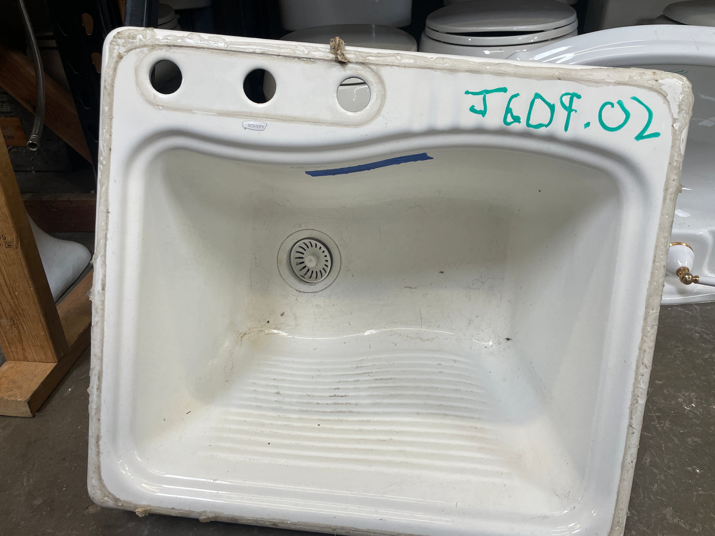 25x22 Kohler Cast Iron Drop-In Kitchen Sink, White [#J609.02]