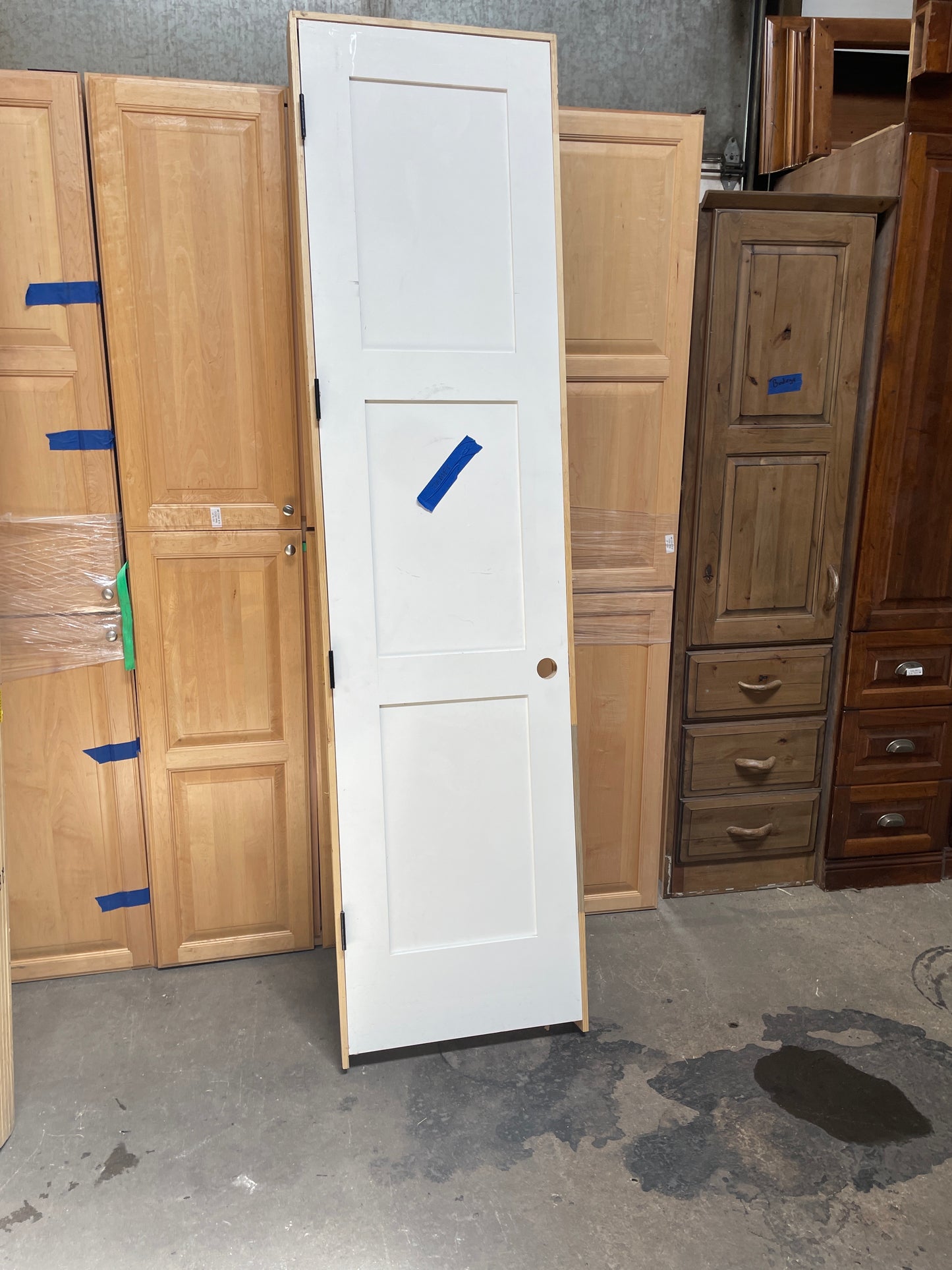 24x96 RHS Interior Solid 3 Panel Prehung Door, White [#J609.06]
