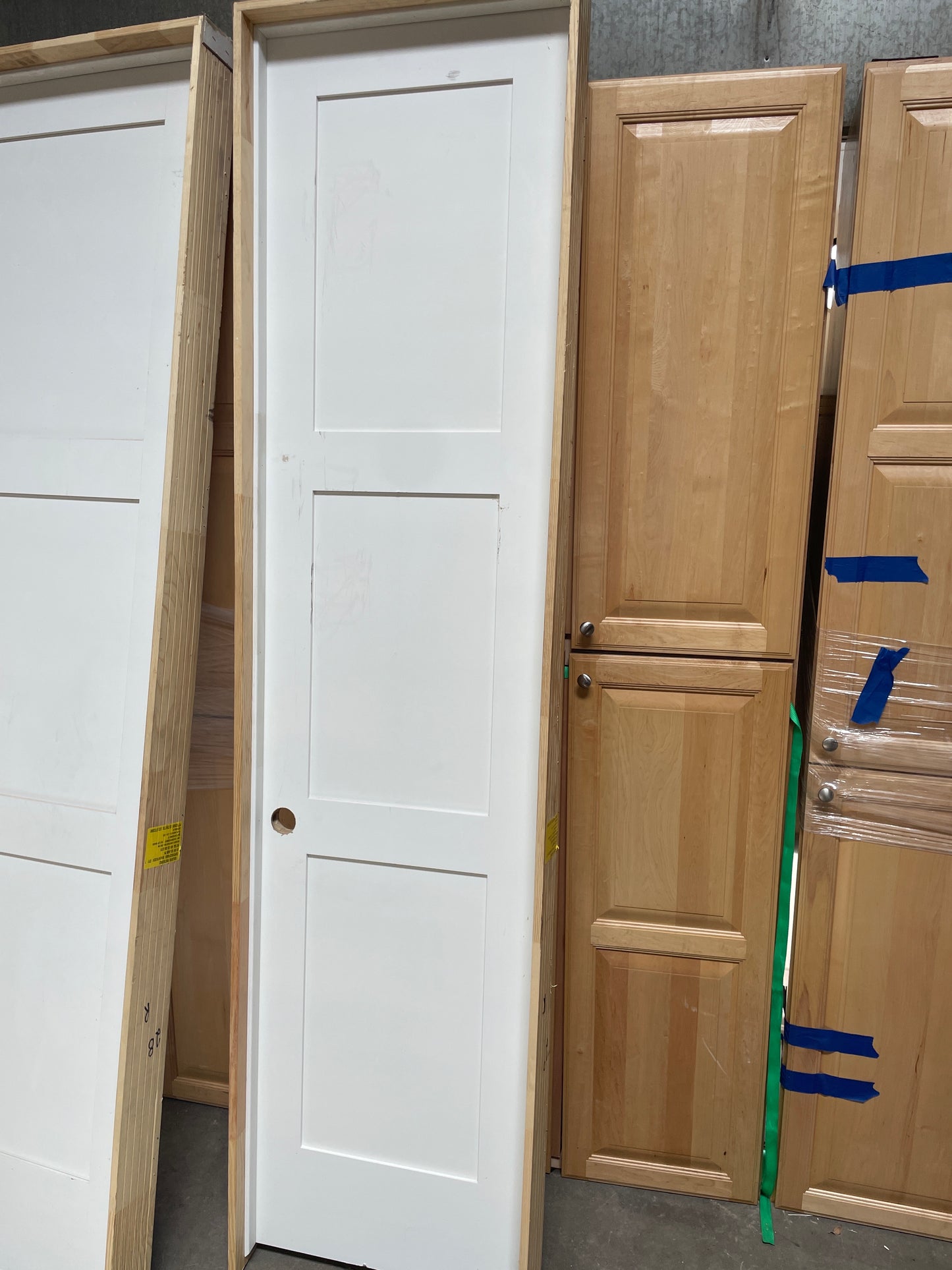 24x96 RHS Interior Solid 3 Panel Prehung Door, White [#J609.06]