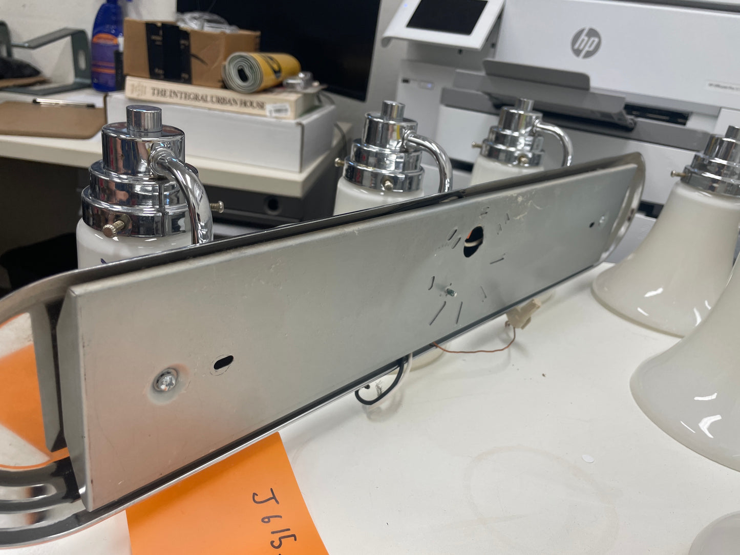 3-Light Vanity Bar, Chrome with Frosted Glass [#J615.02]