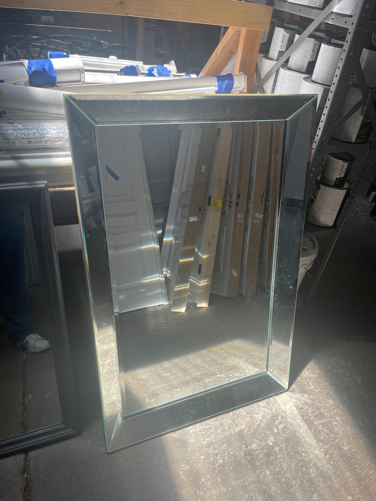 32x48.5 Framed Wall Mirror, Mirrored Frame [#J615.10]