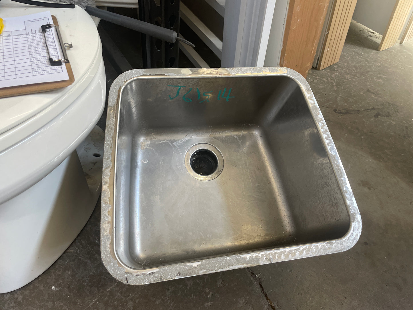 20x17 Drop-In Kitchen Sink, Single Basin Stainless [#J615.14]