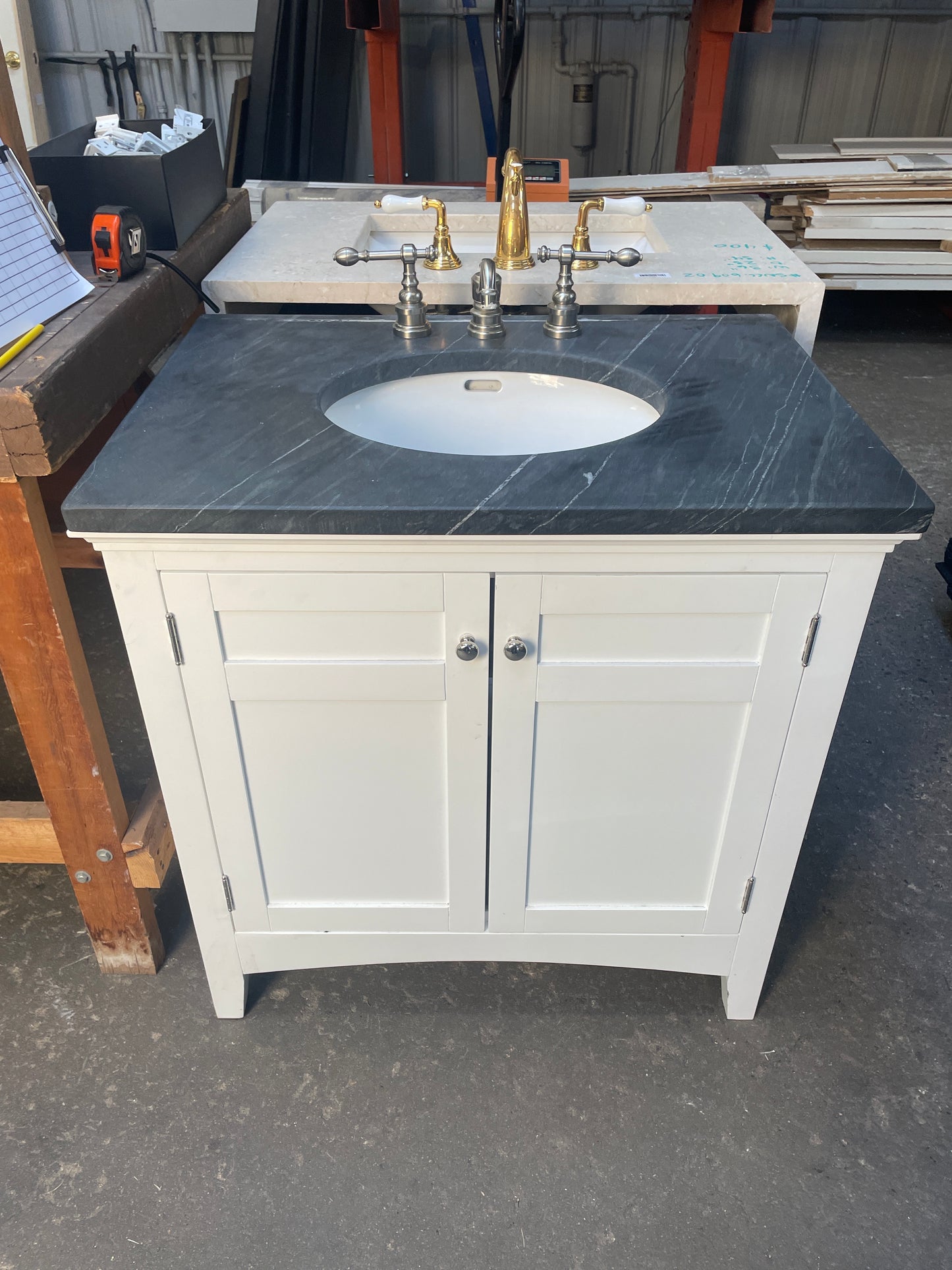 32in Single Bathroom Vanity, White Painted Finish [#J616.03]
