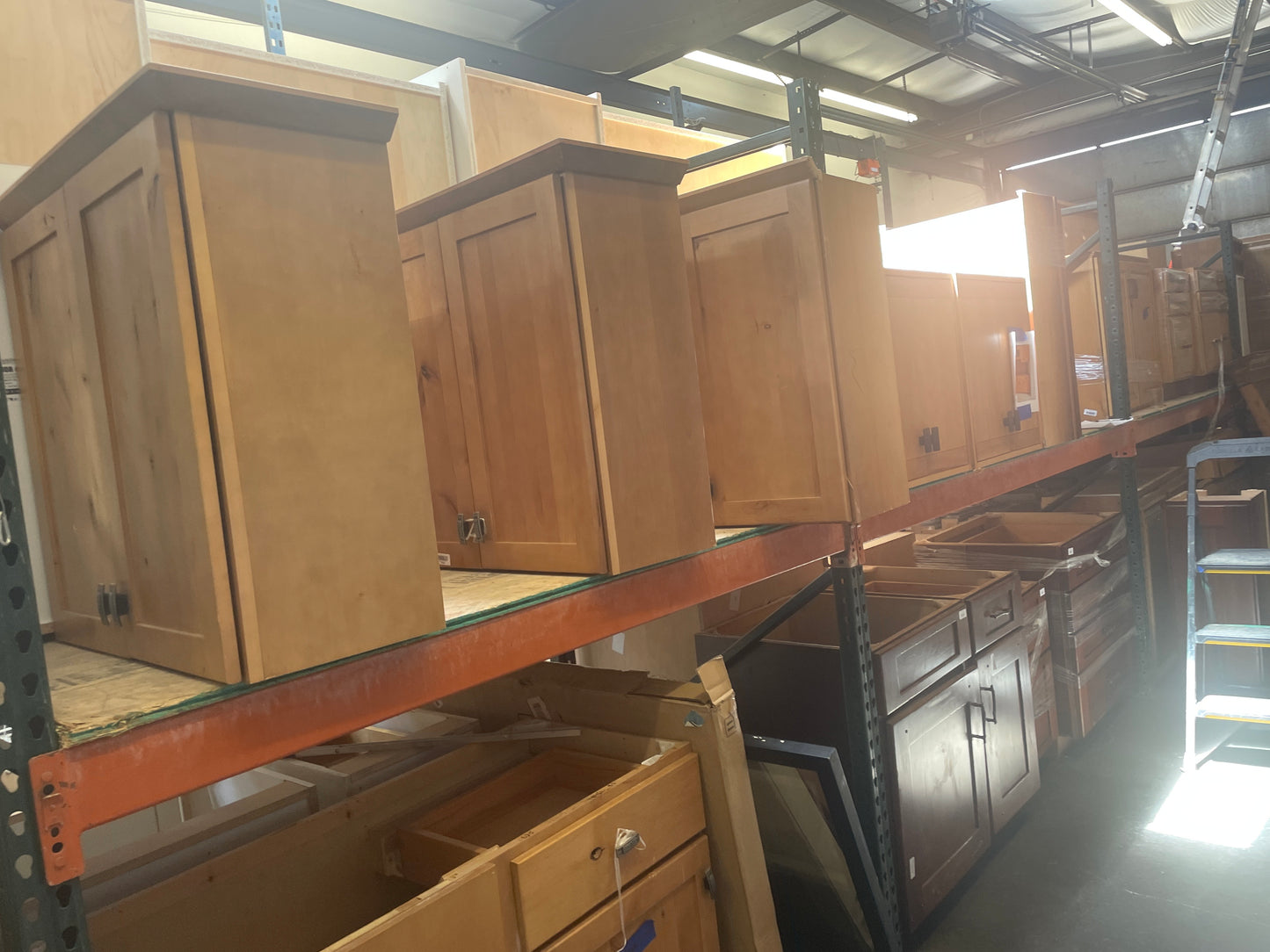 Set of 3 32in Upper Cabinets, Wood Finish [#J616.11]