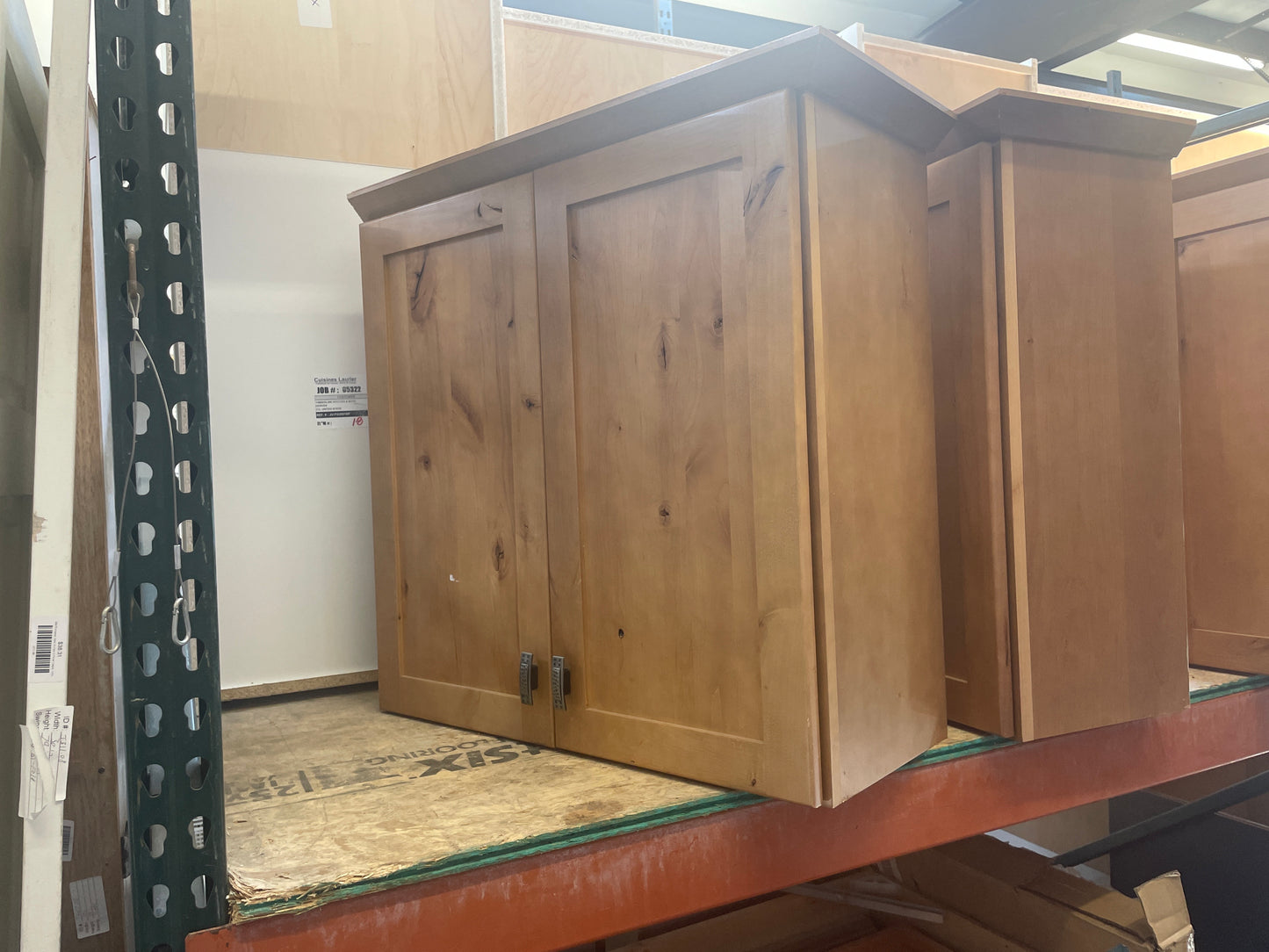 Set of 3 32in Upper Cabinets, Wood Finish [#J616.11]