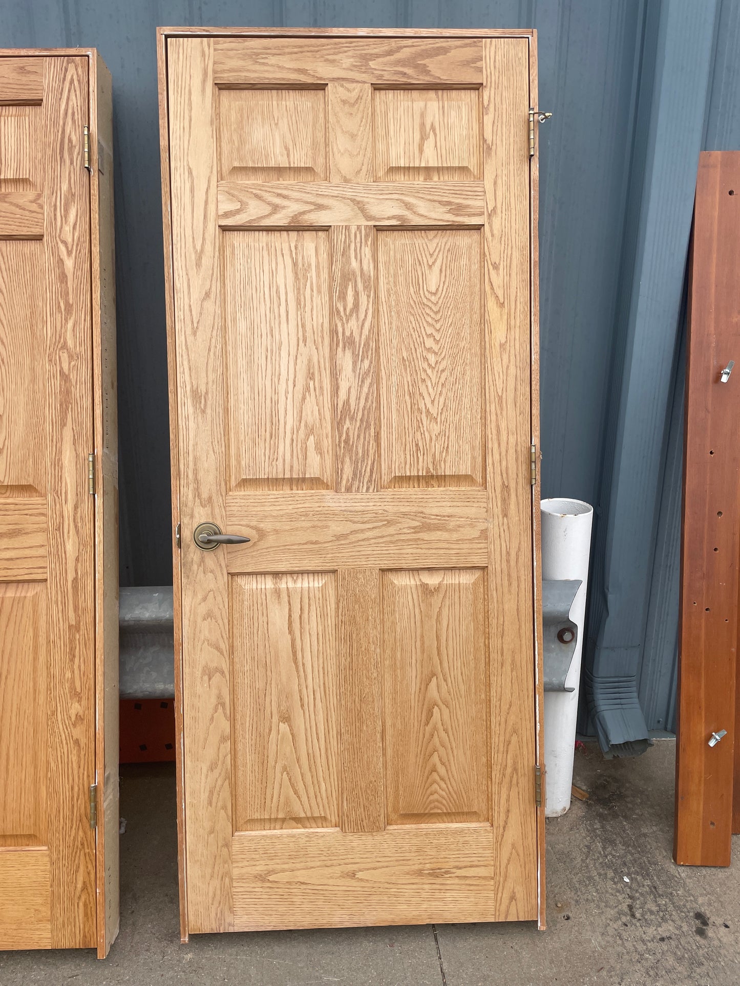 32x80 LHS Interior Solid 6 Panel Prehung Door, Wood Finish [#J622.01]