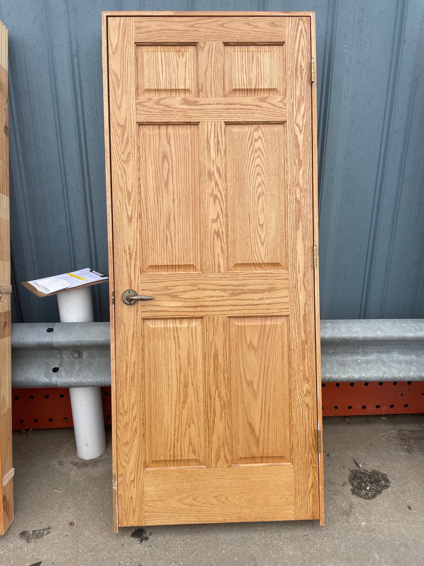 32x80 RHS Interior Solid 6 Panel Prehung Door, Wood Finish [#J622.02]